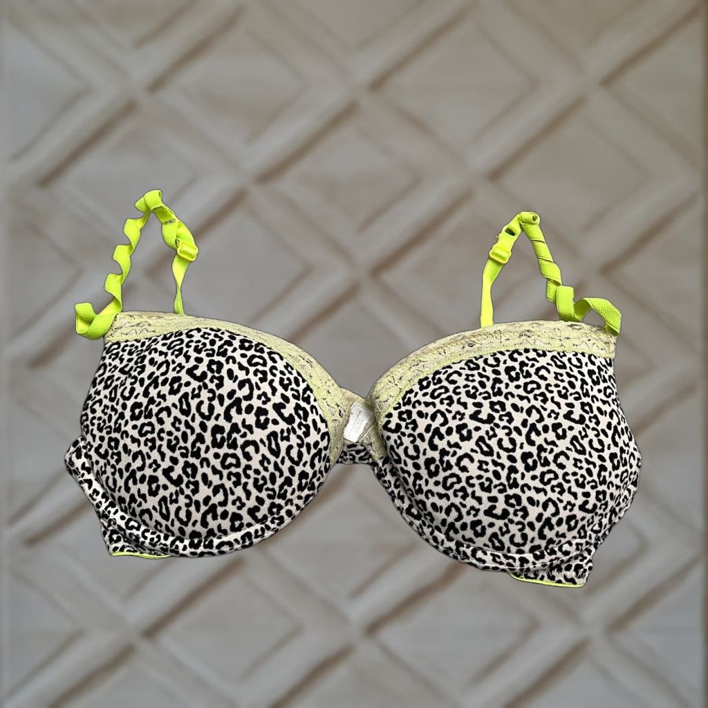 Joe Boxer Joe Boxer Underwired Bra Womens 34B Multicolor Leopard Padded Adjustable Strap Size ONE SIZE - 1 Thumbnail