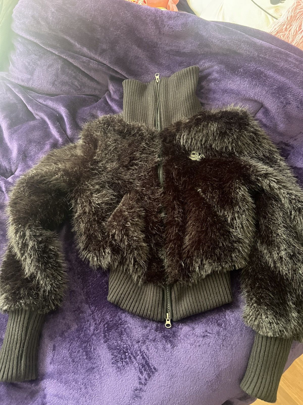 Japanese Brand Faux Fur Bomber Jacket Size S / US 4 / IT 40 - 2 Thumbnail