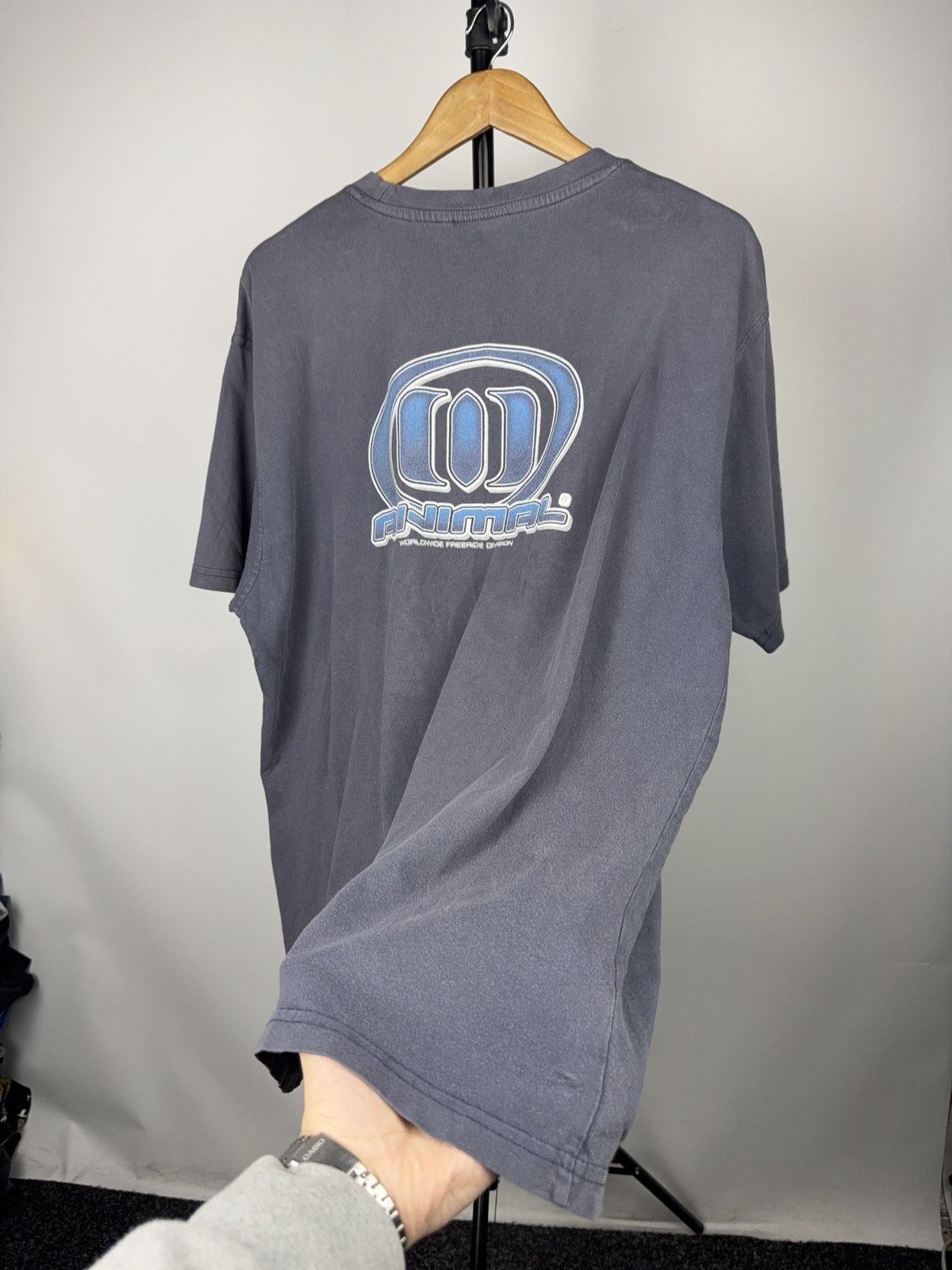 Vintage 90s Animal Worldwide Freeride Division Graphic T-Shirt XL Size US XXL / EU 58 / 5 - 10 Thumbnail