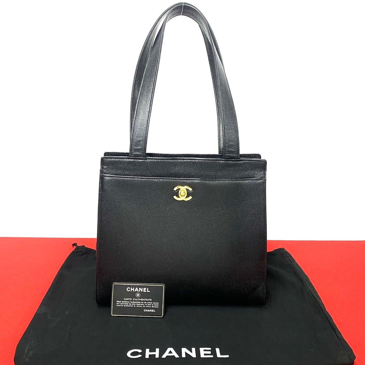 Chanel Chanel Tote Bag Black Leather Size ONE SIZE - 1 Thumbnail