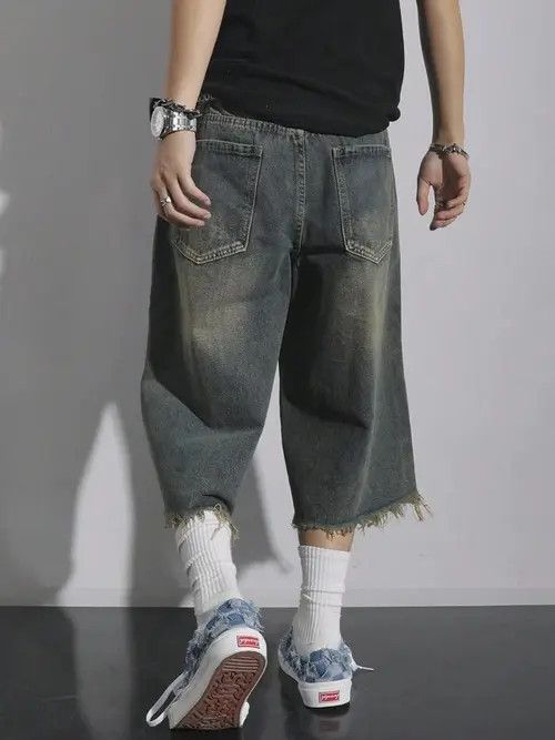 Jean Goth GRAPHIC denim jeans jorts shorts Size US 32 / EU 48 - 4 Thumbnail