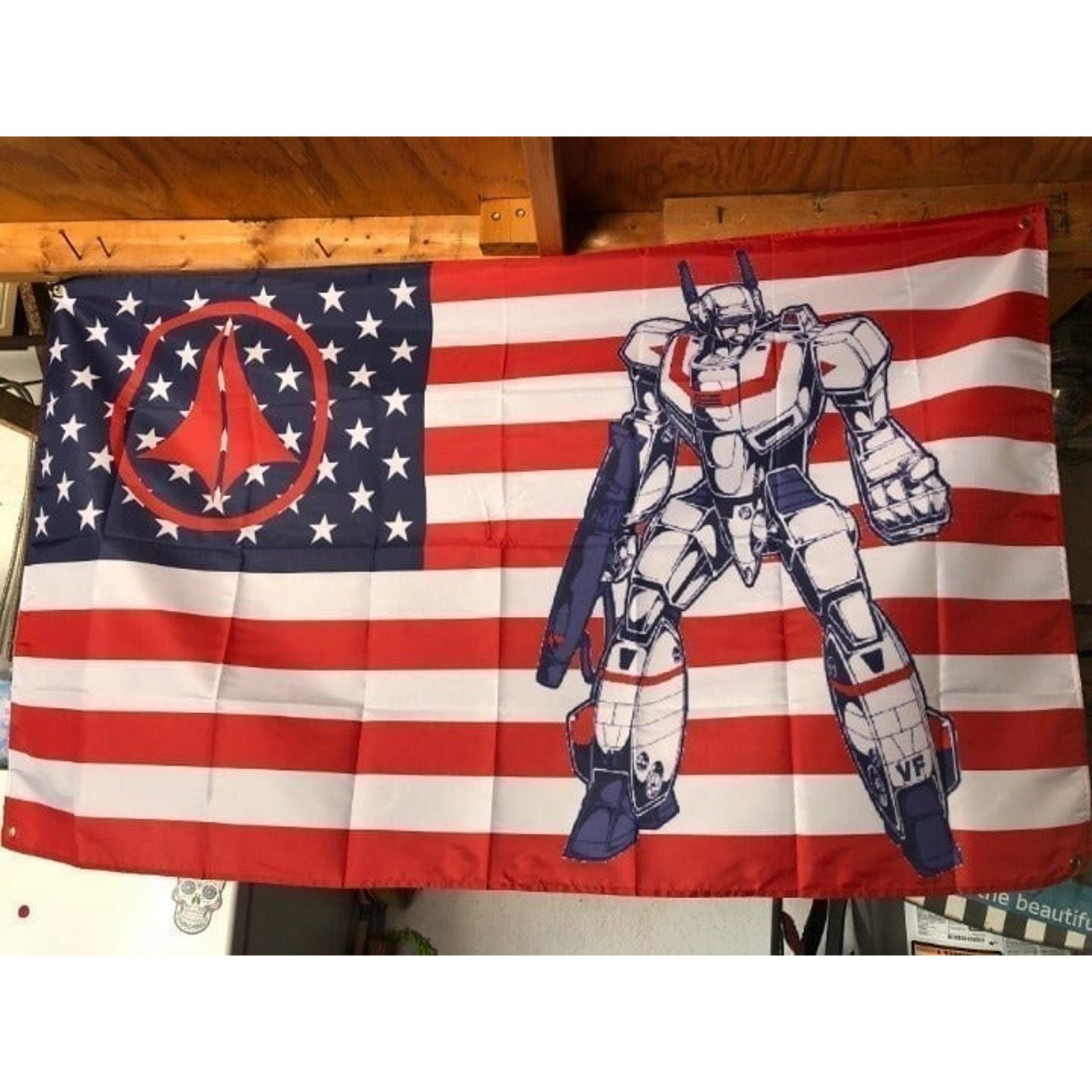 Other GIANT 5' ROBOTECH MACROSS SAGA RICK HUNTER VERITECH FLAG Size ONE SIZE - 1 Thumbnail