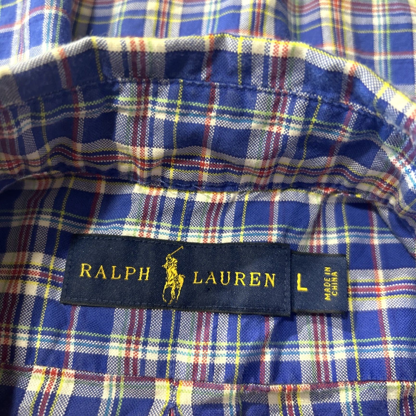 Polo Ralph Lauren Polo Ralph Lauren Shirt Mens L Blue Plaid Oxford Button-Down Button-Up Casual Business Size US L / EU 52-54 / 3 - 7 Thumbnail