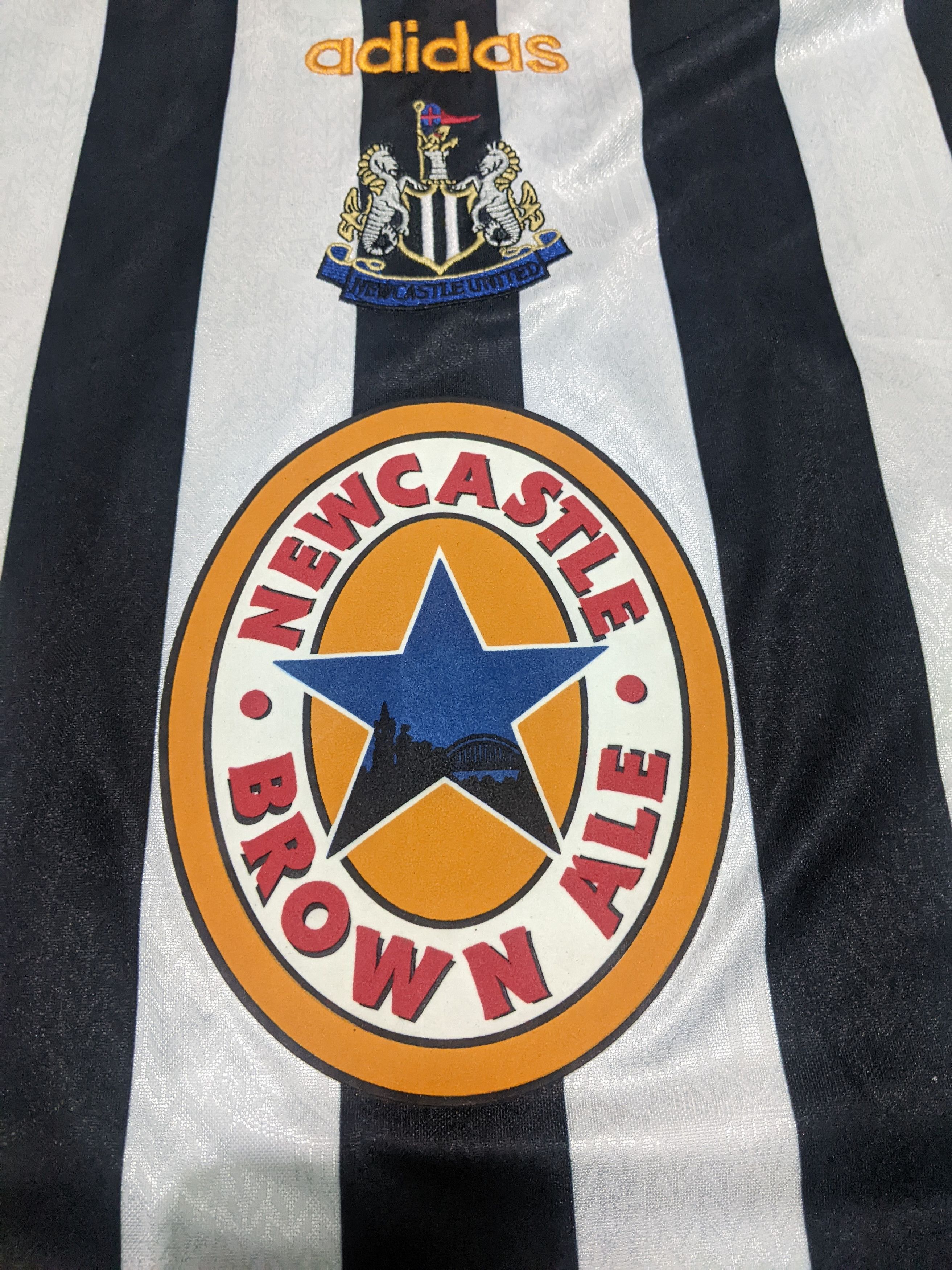 Adidas Newcastle united 1998 home Shearer Jersey football shirt Size US XL / EU 56 / 4 - 8 Thumbnail