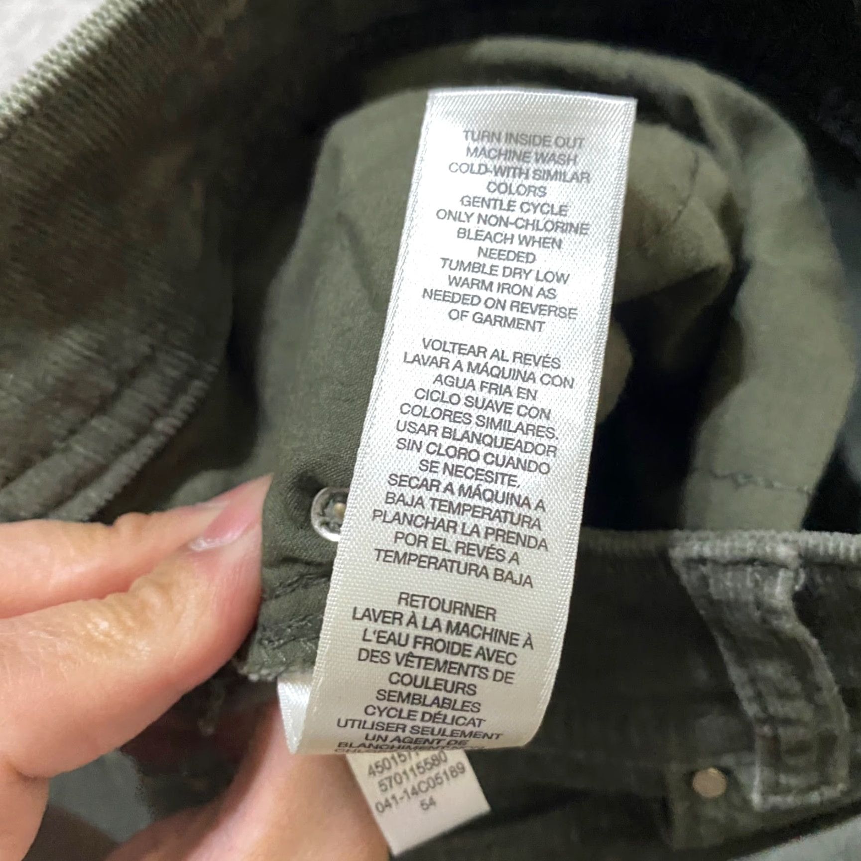 Vintage Chicos Jeans Green Corduroy Straight High Rise 12 Regular Women's NWT Jeans Boys Girls Mens Size 34" / US 12 / IT 48 - 4 Thumbnail
