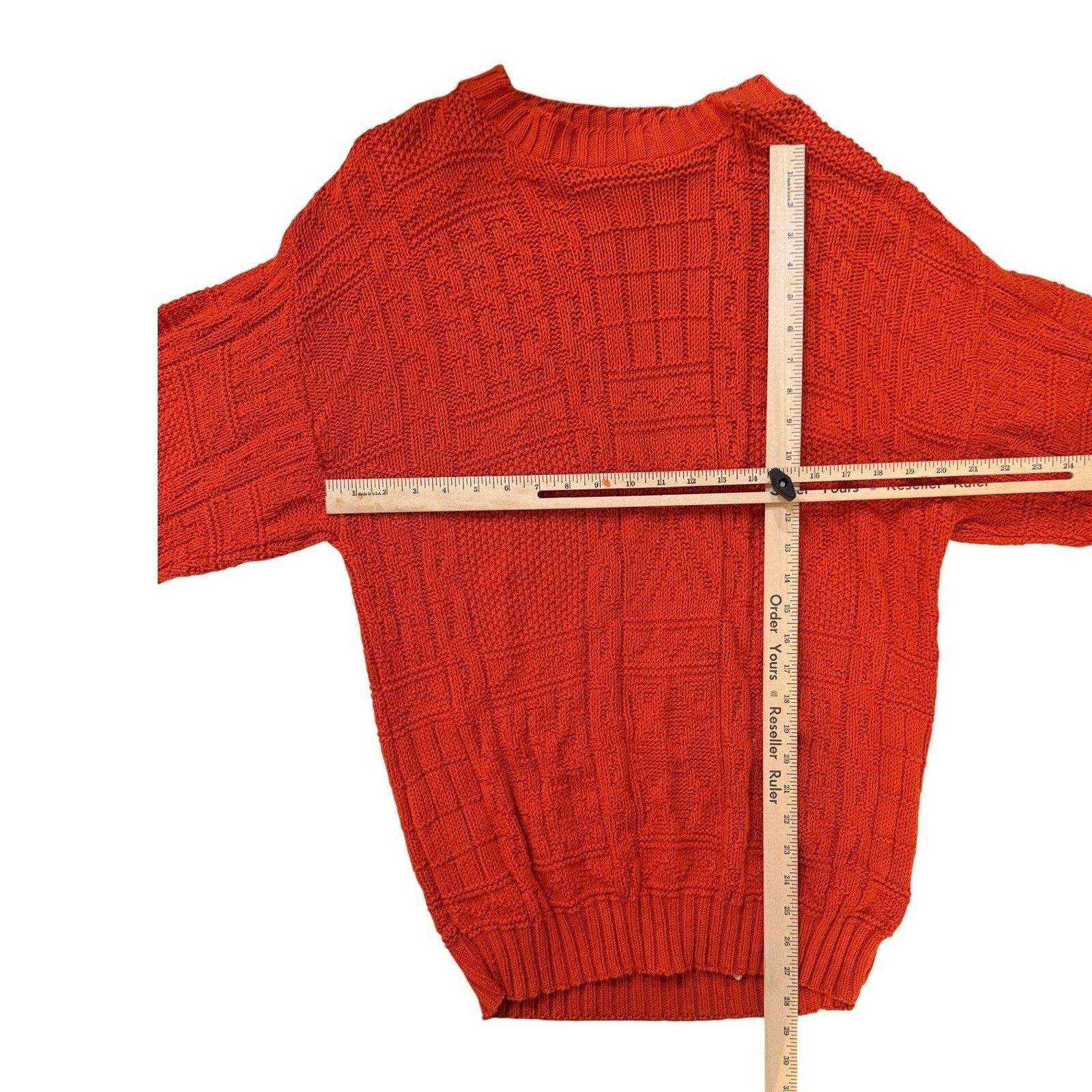 & Other Stories Vintage 80s Hand Knit Cotton Sweater Mens Med USA Textured Size US M / EU 48-50 / 2 - 5 Thumbnail