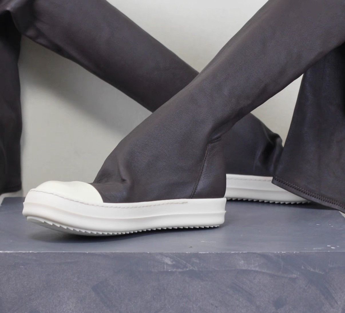 Rick Owens Rick Owens Mainline Brown Lambskin High "Goddess" Boots Size US 6 / IT 36 - 5 Thumbnail