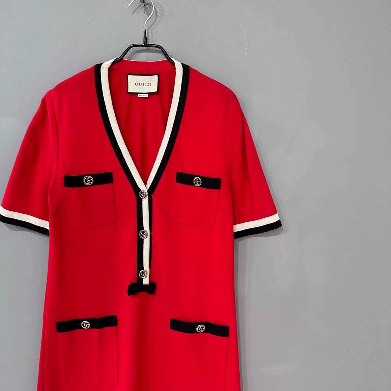 Gucci Gucci Double G button logo dress 2506-Nextarrow Size L / US 10 / IT 46 - 2 Thumbnail