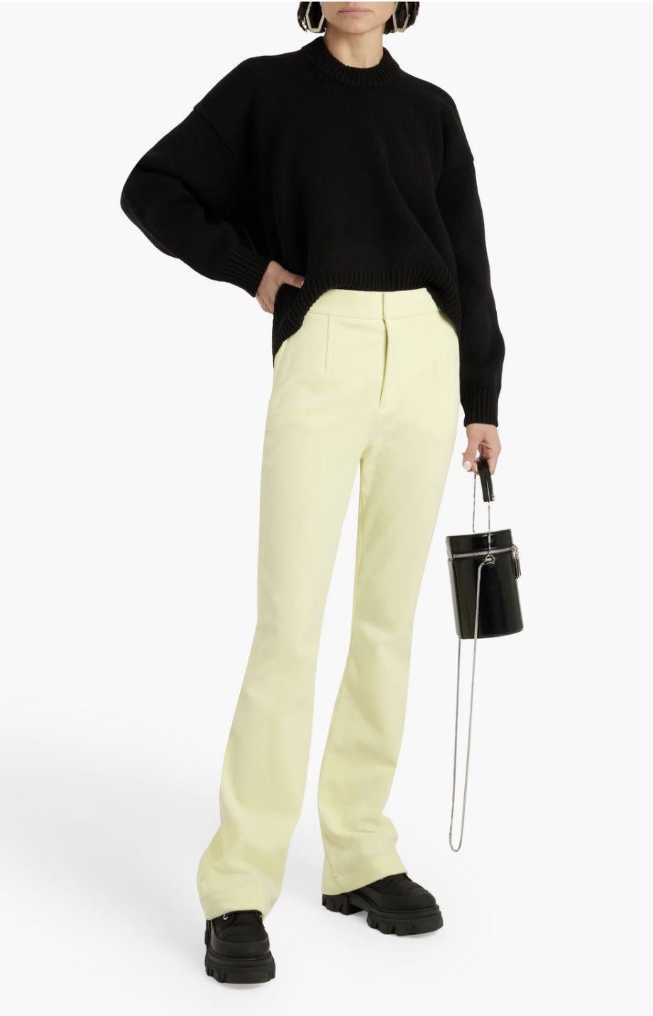 Alexander Wang Alexander Wang Bootcut Pants XS Pastel Yellow Chenille Size 25" / US 0 / IT 36 - 2 Thumbnail