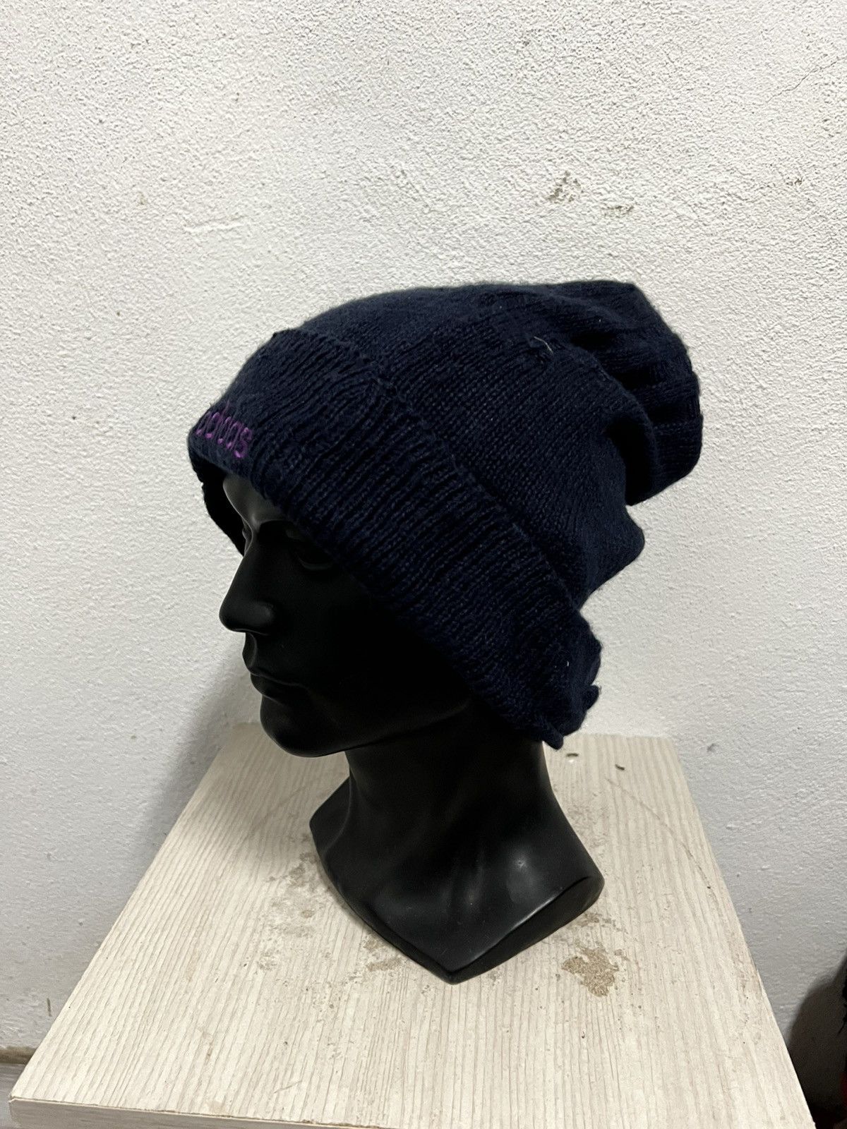Adidas Vintage Adidas Spell Out Beanie Hat Size ONE SIZE - 3 Thumbnail