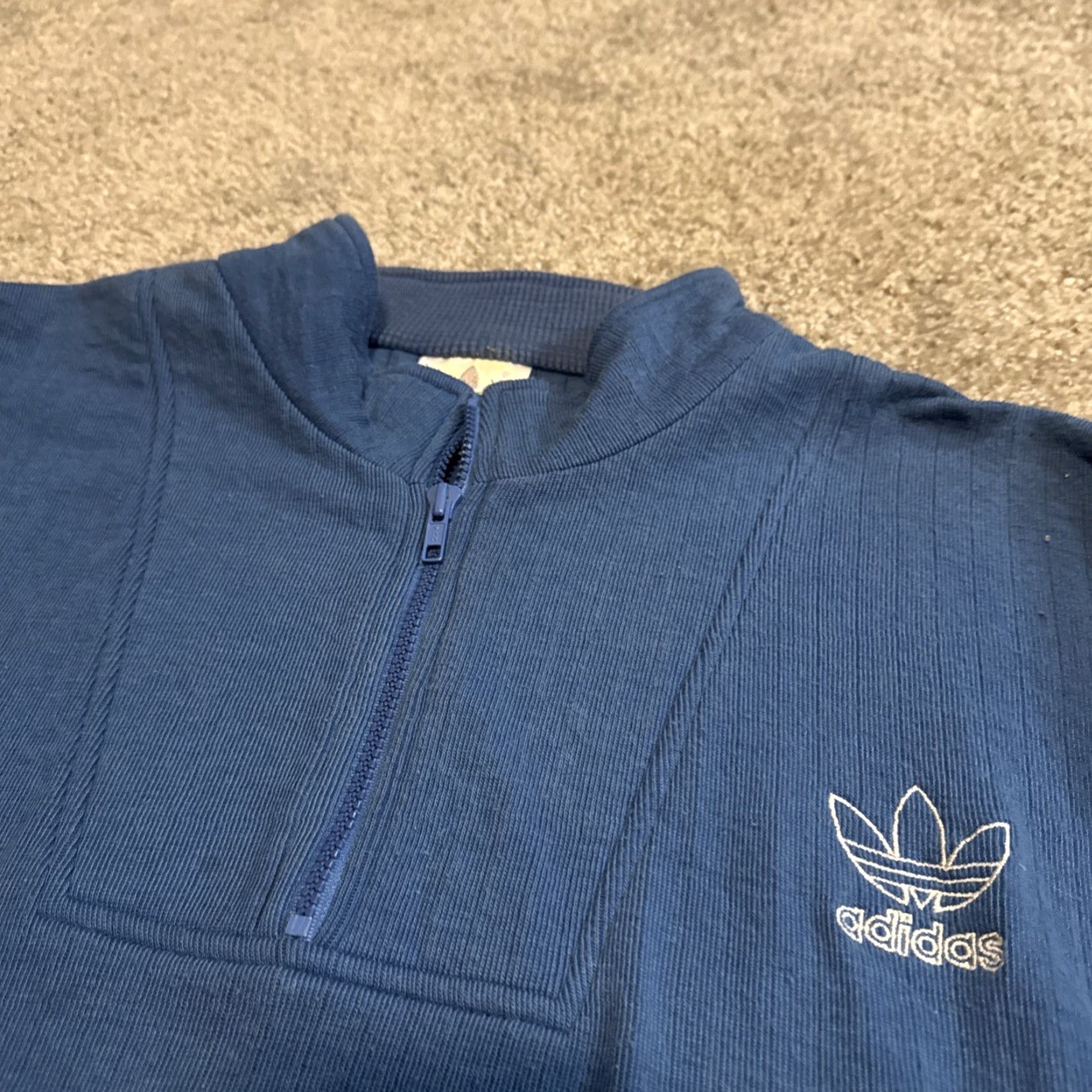 Adidas VINTAGE Adidas Quarter Zip Sweatshirt Sweatpants Suit Set Pullover Blue L Men Mens Size US L / EU 52-54 / 3 - 6 Thumbnail