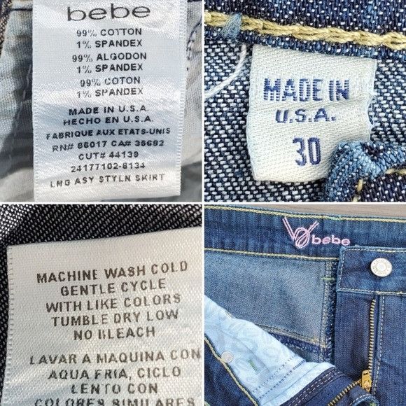 Bebe × Vintage Vintage y2k Bebe Blue Jean Denim Bling Stretch Sexy Mermaid Size 30" / US 8 / IT 44 - 3 Thumbnail