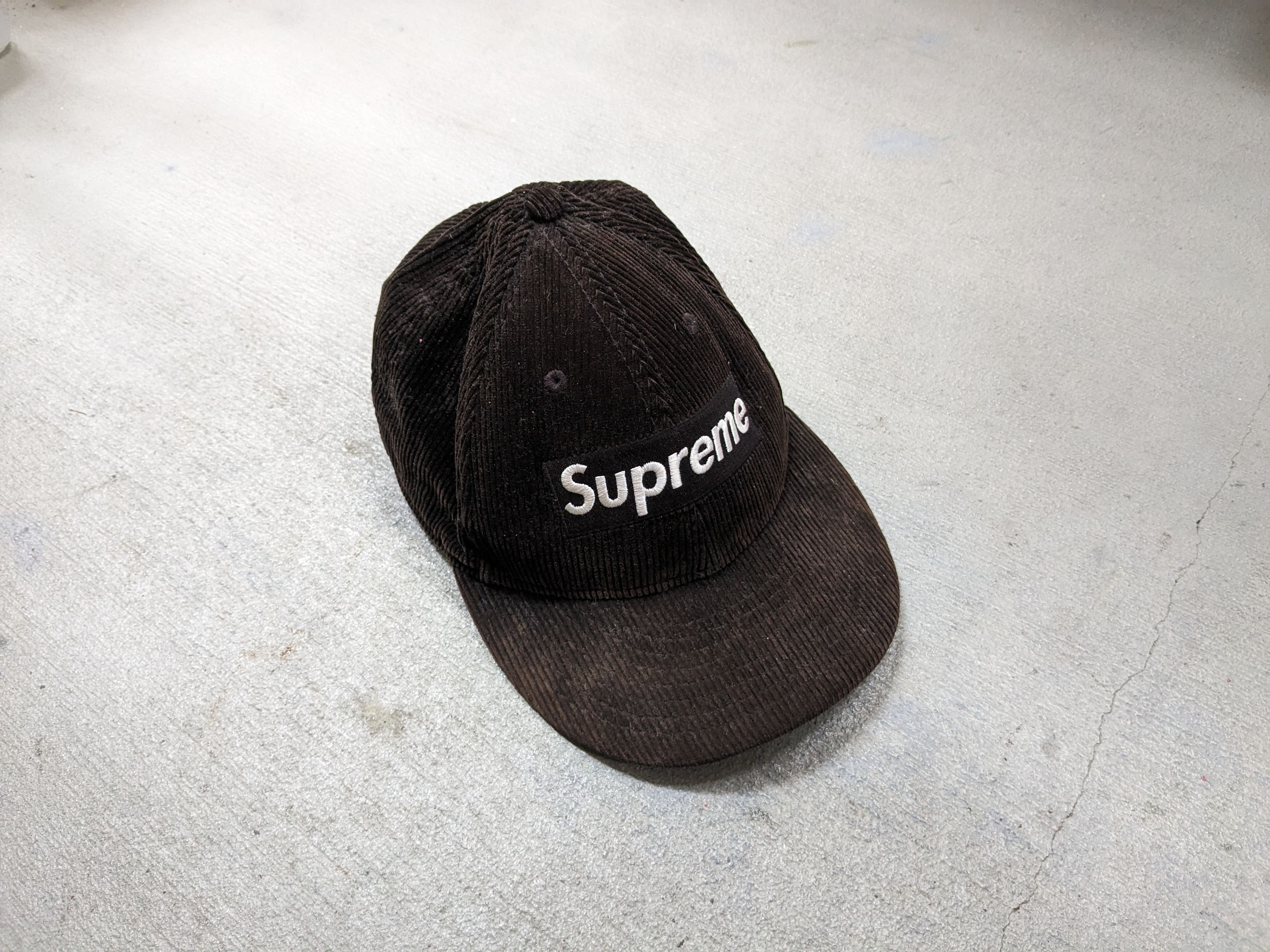 New Era Supreme Corduroy Box Logo | Grailed