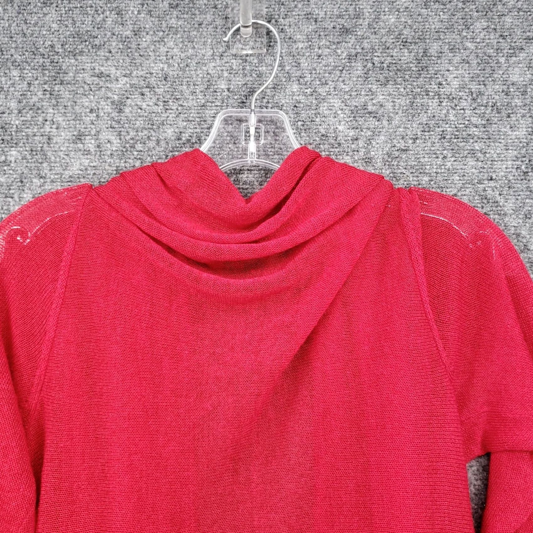 DKNY DKNY Sweater Womens S Red Cardigan Knit Open Front Size S / US 4 / IT 40 - 7 Thumbnail