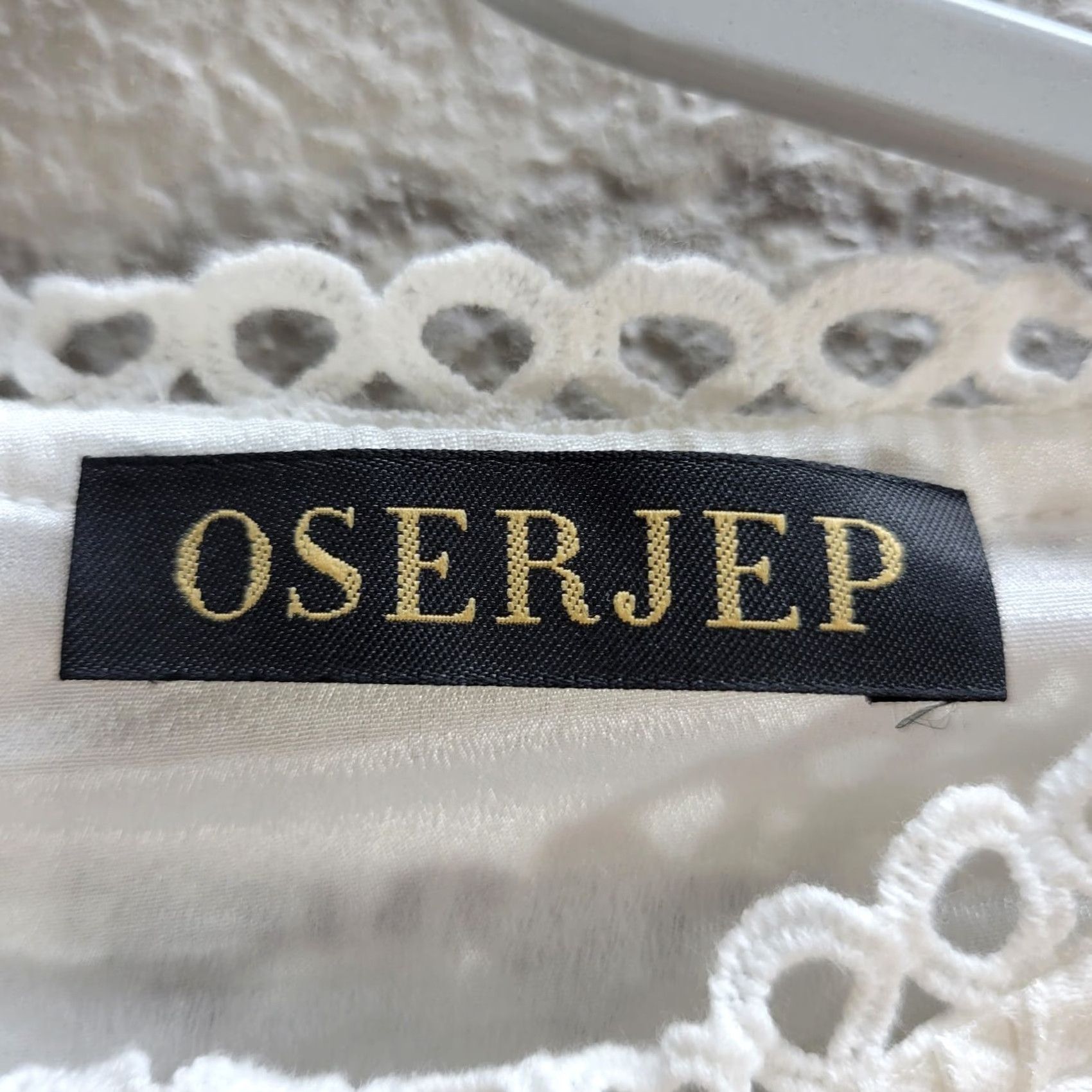Vintage Oserjep White Lace Crochet Midi Dress Fit & Flare Lined Cocktail Evening XS Women Size XS / US 0-2 / IT 36-38 - 3 Thumbnail