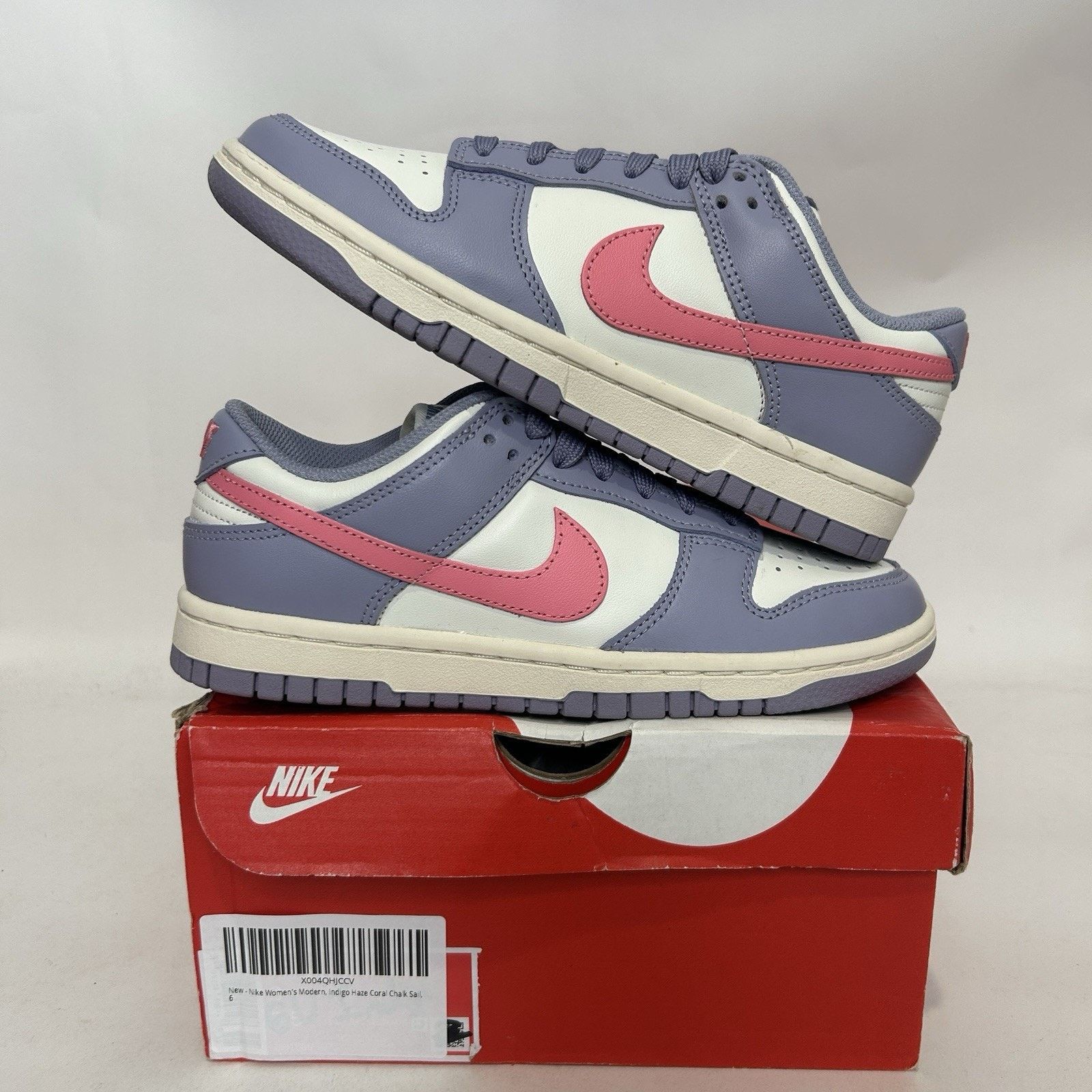 Nike Nike Dunk Low WMNS “Indigo Haze Purple White” Size US 6 / IT 36 - 1 Thumbnail