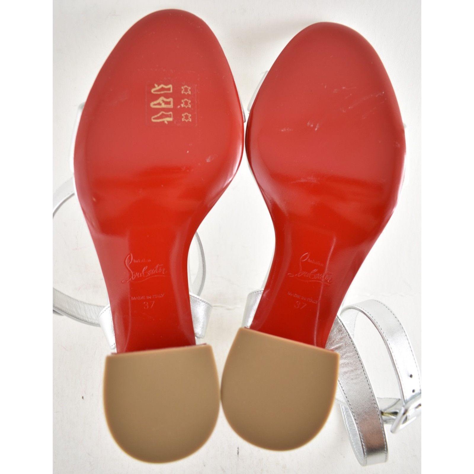 Christian Louboutin Christian Louboutin Miss Sabina 85 Silver Ankle Strap Size US 6 / IT 36 - 17 Thumbnail