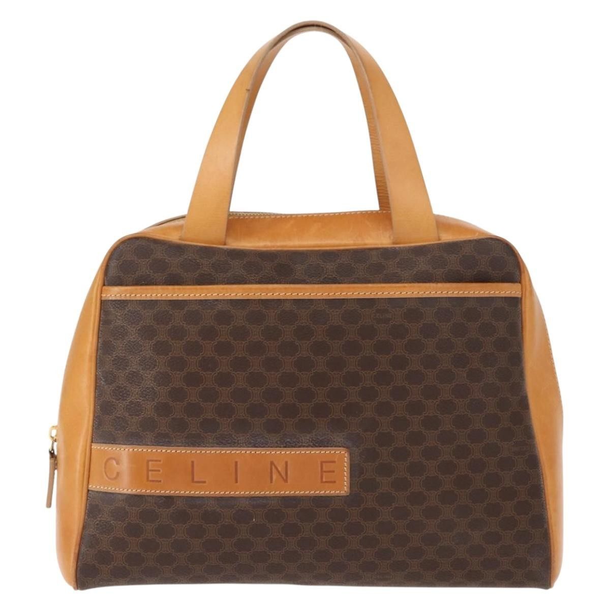 Celine Celine Vintage Macadam Handbag Canvas and Leather Size ONE SIZE - 1 Thumbnail