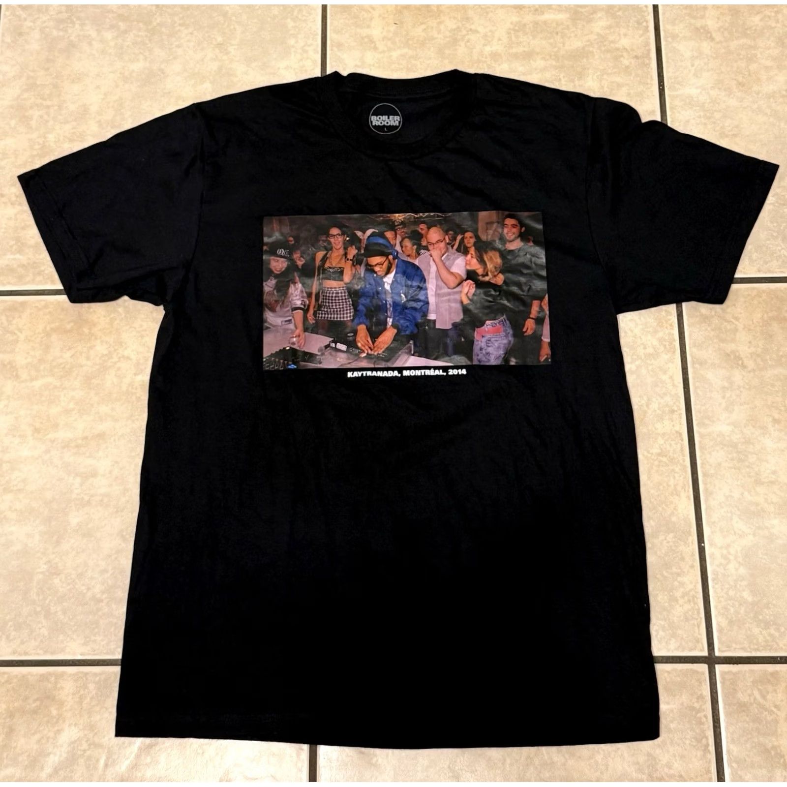 Vintage VINTAGE Boiler Room KAYTRANADA Montreal 2014 Shirt Large Black Graphic Print Men T-Shirt Short Sleeve Crew Neck Limited Edition Bands EDM Canada Size US L / EU 52-54 / 3 - 2 Thumbnail