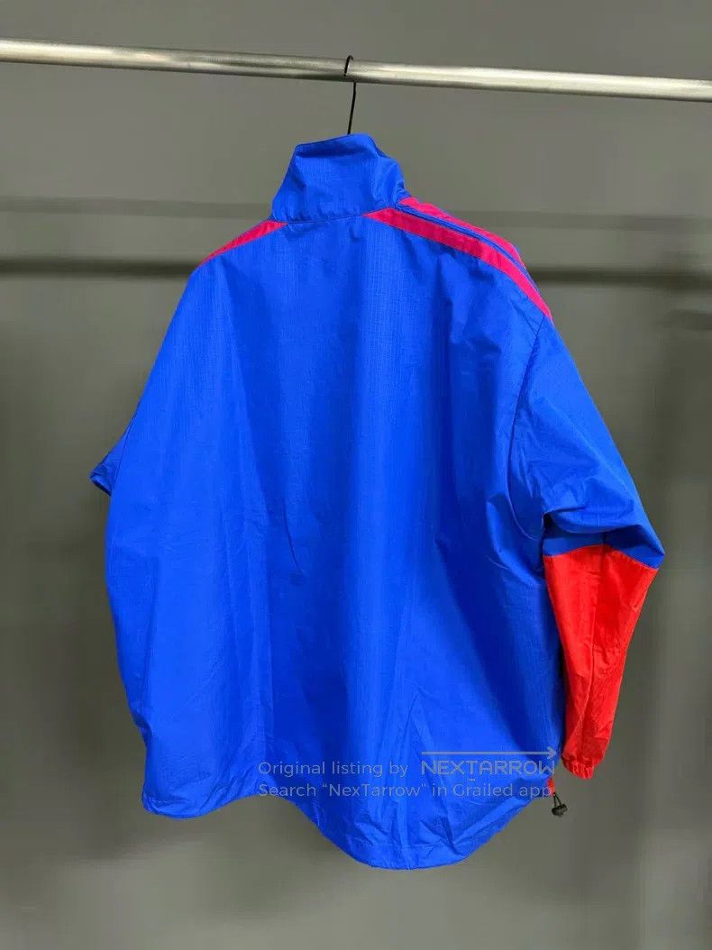 Balenciaga Balenciaga Red and Blue Patchwork Large Logo Windbreaker Size XS / US 0-2 / IT 36-38 - 2 Thumbnail