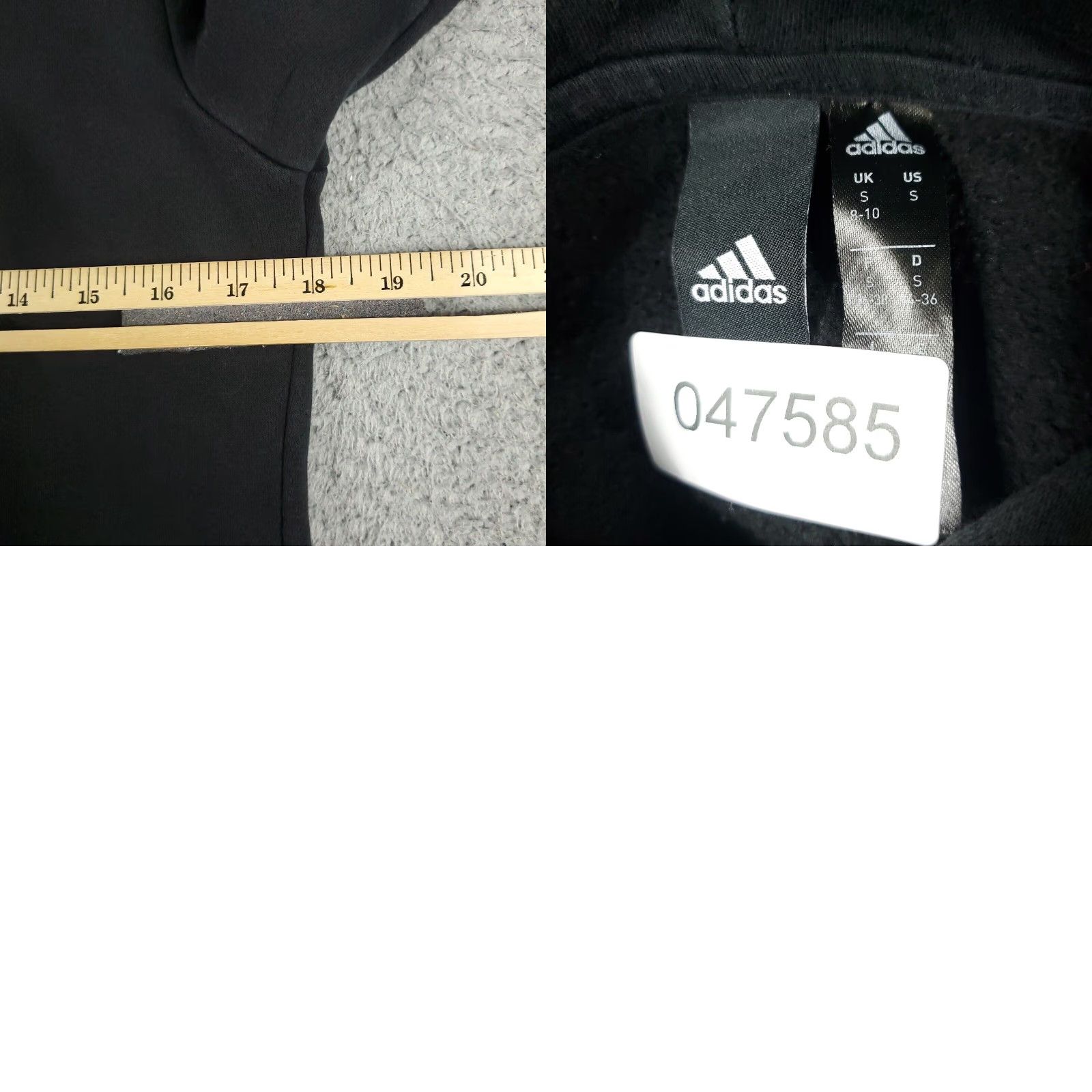 Adidas Adidas Full Zip Hoodie Sweater Womens Small Black Cotton Blend Size S / US 4 / IT 40 - 8 Thumbnail