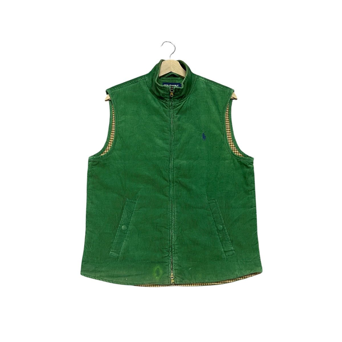 Vintage Polo Golf Ralph Lauren Corduroy Zipper Vest Jacket