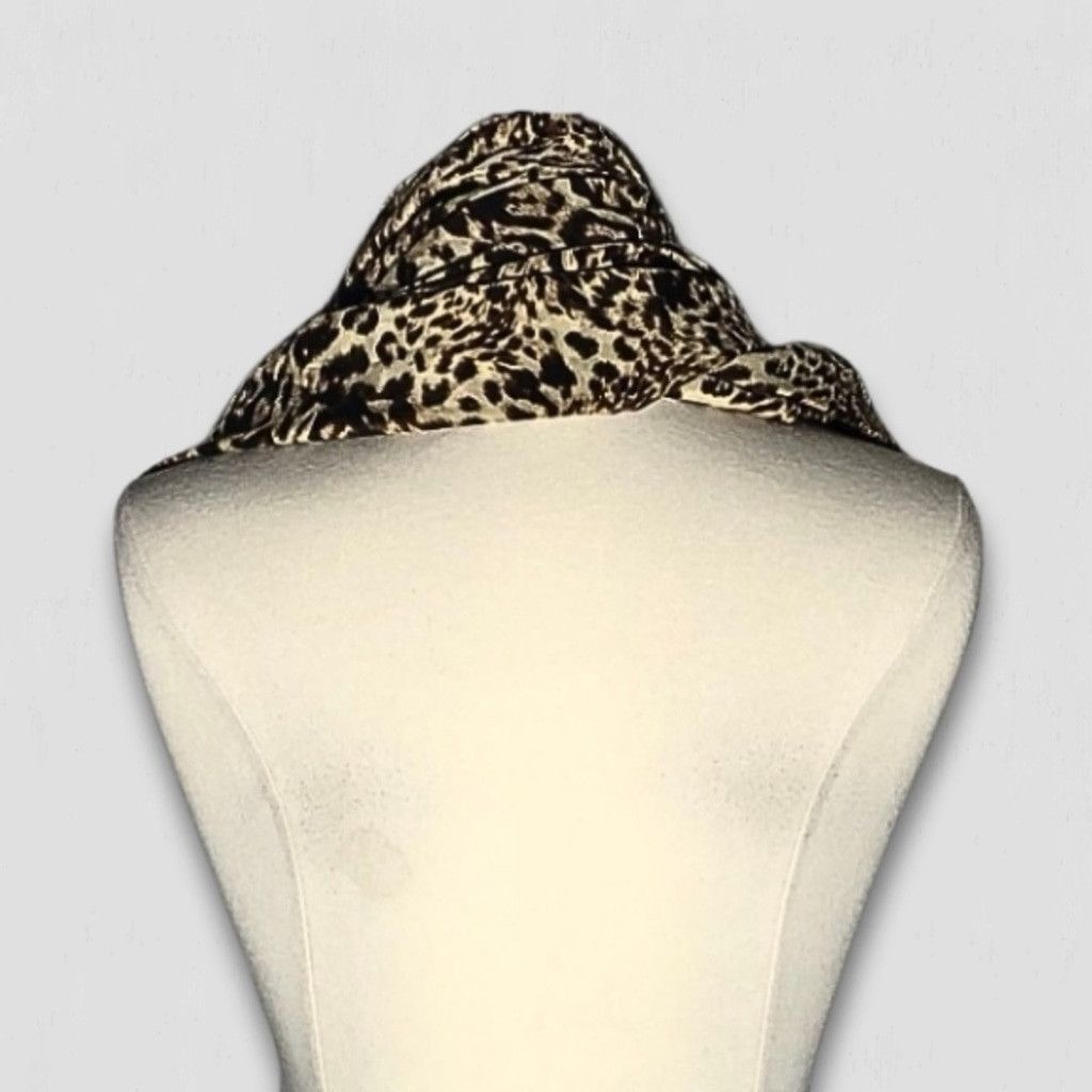 H&M Infinity Loop Scarf Animal Print Cheetah Soft Brown/Beige Size ONE SIZE - 2 Thumbnail