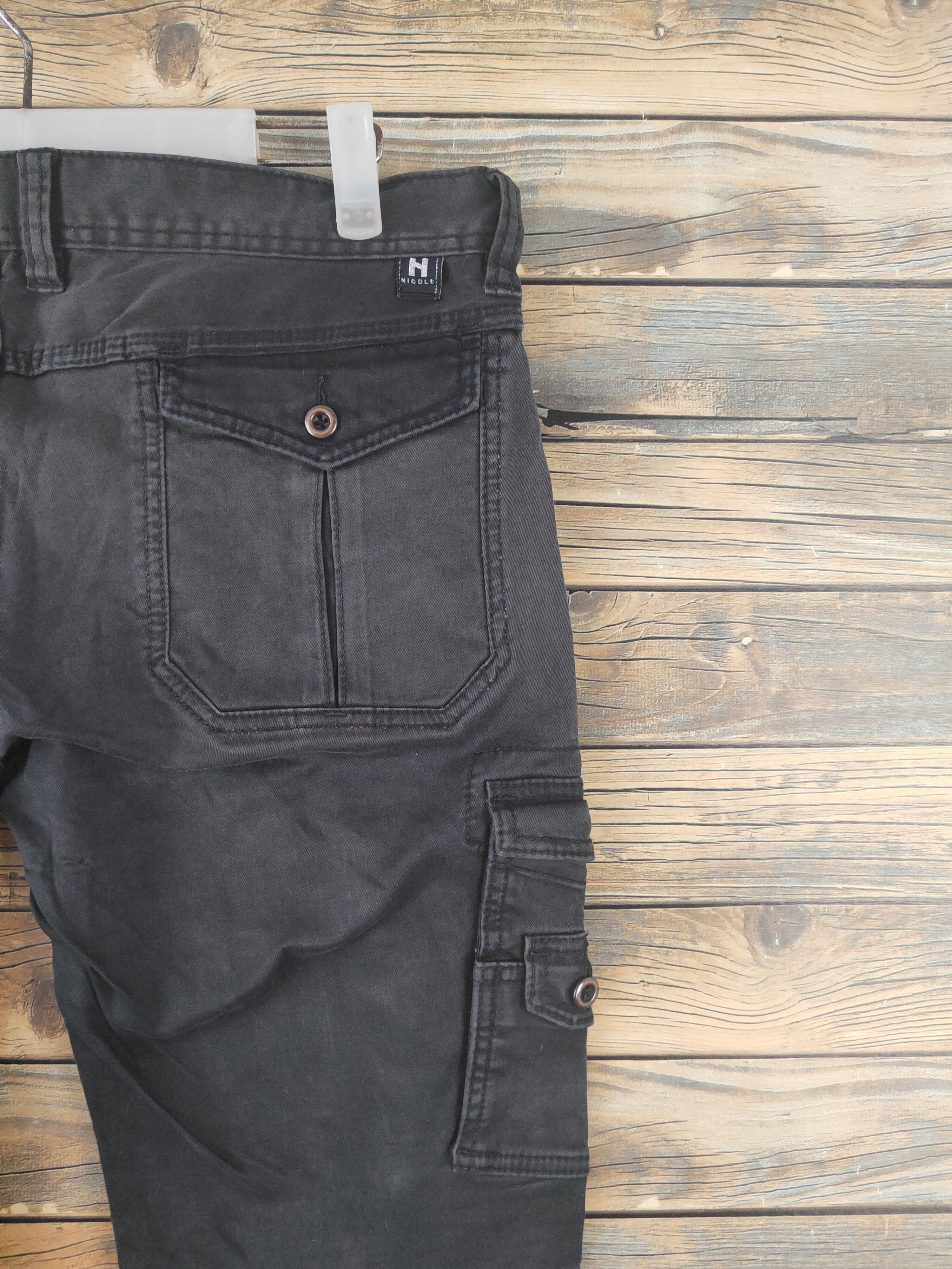 Nicole Club DL Nicole Black Multipocket Tactical Cargo Pants #2040 Size 34" / US 12 / IT 48 - 9 Thumbnail