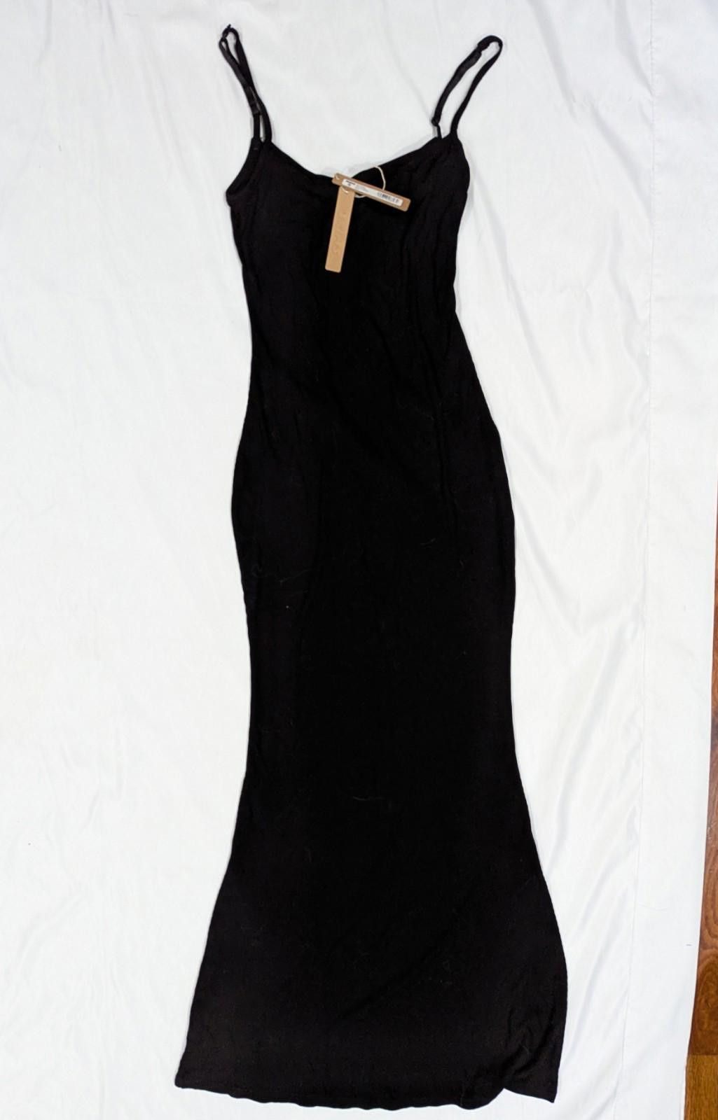 Swims SKIMS Soft Lounge Slip Long Maxi Dress Onyx NWT Women’s L Size L / US 10 / IT 46 - 3 Thumbnail
