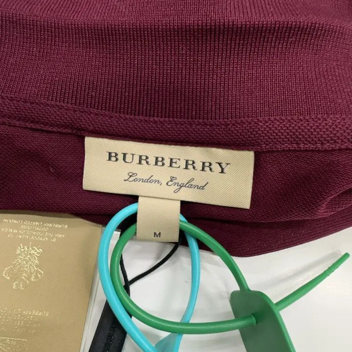 Burberry Burberry Burberry Burgundy Short Sleeve Polo Shirt-2507 Size US M / EU 48-50 / 2 - 2 Thumbnail