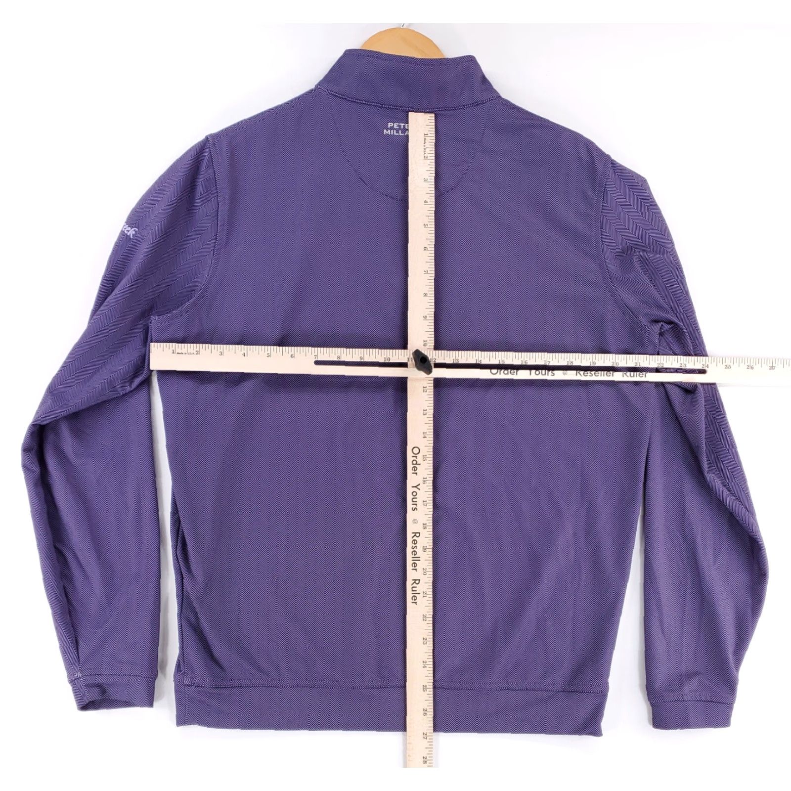 Peter Millar Peter Millar Perth Wicking 1/4 Zip Purple Zig Zag Long Sleeve Shirt Mens M Size US M / EU 48-50 / 2 - 6 Thumbnail