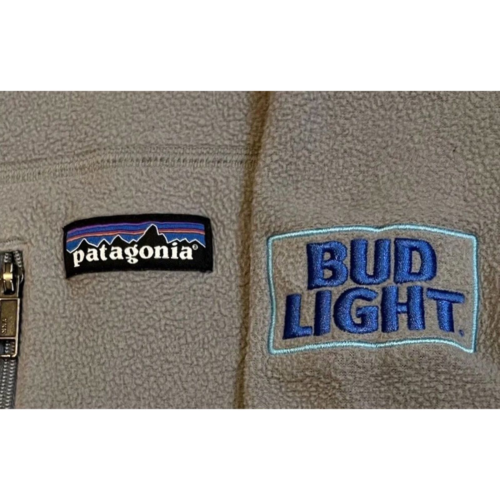 Patagonia VINTAGE Patagonia Bud Light Fleece Jacket XL Beer Bar Synchilla Ski 90s Y2K Gray Mens Size US XL / EU 56 / 4 - 2 Thumbnail