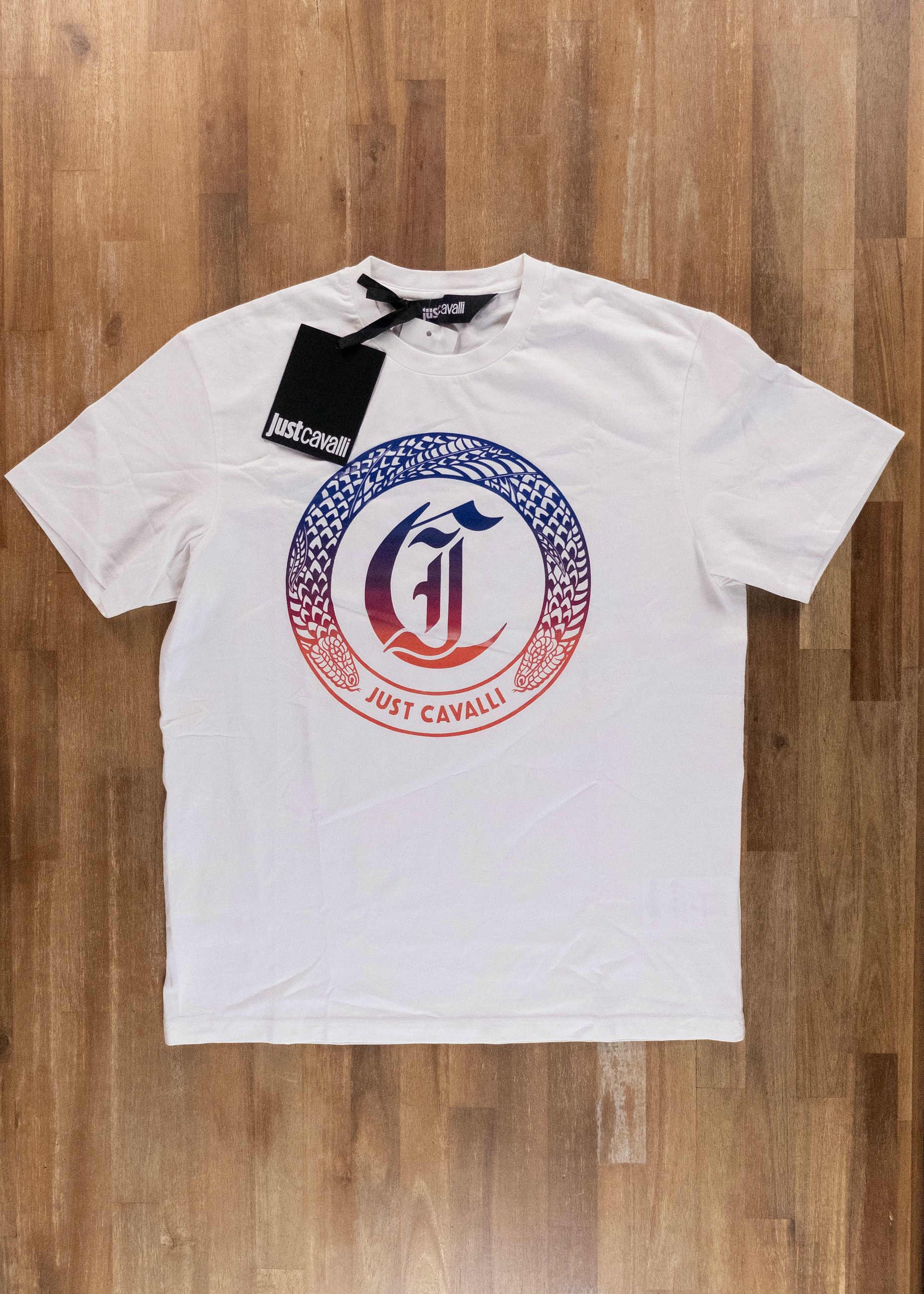 Just Cavalli JUST CAVALLI logo print white cotton t-shirt Small Size US S / EU 44-46 / 1 - 1 Thumbnail