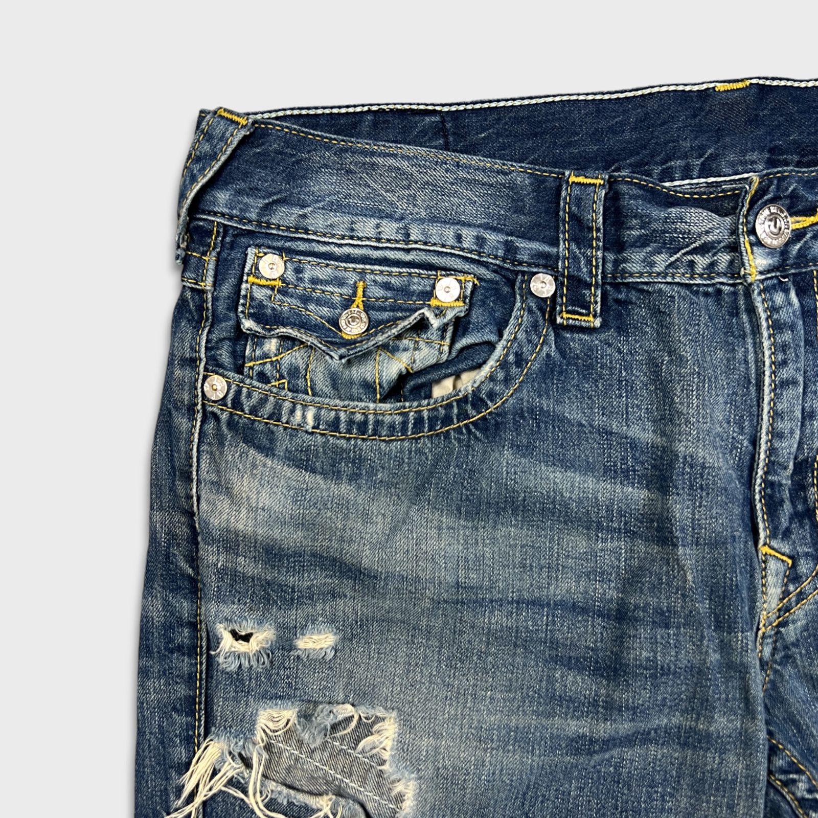 True Religion True Religion Jeans 38x29 World Tour Straight Denim Pants Size US 38 / EU 54 - 3 Thumbnail