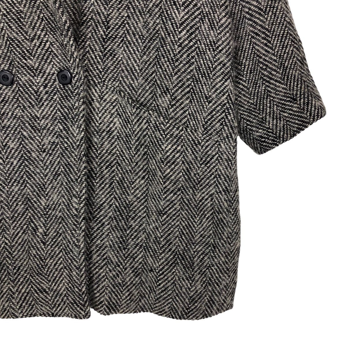 Japanese Brand 🔥Issey Miyake Design Wool Long Jacket Herringbone Size US M / EU 48-50 / 2 - 5 Thumbnail