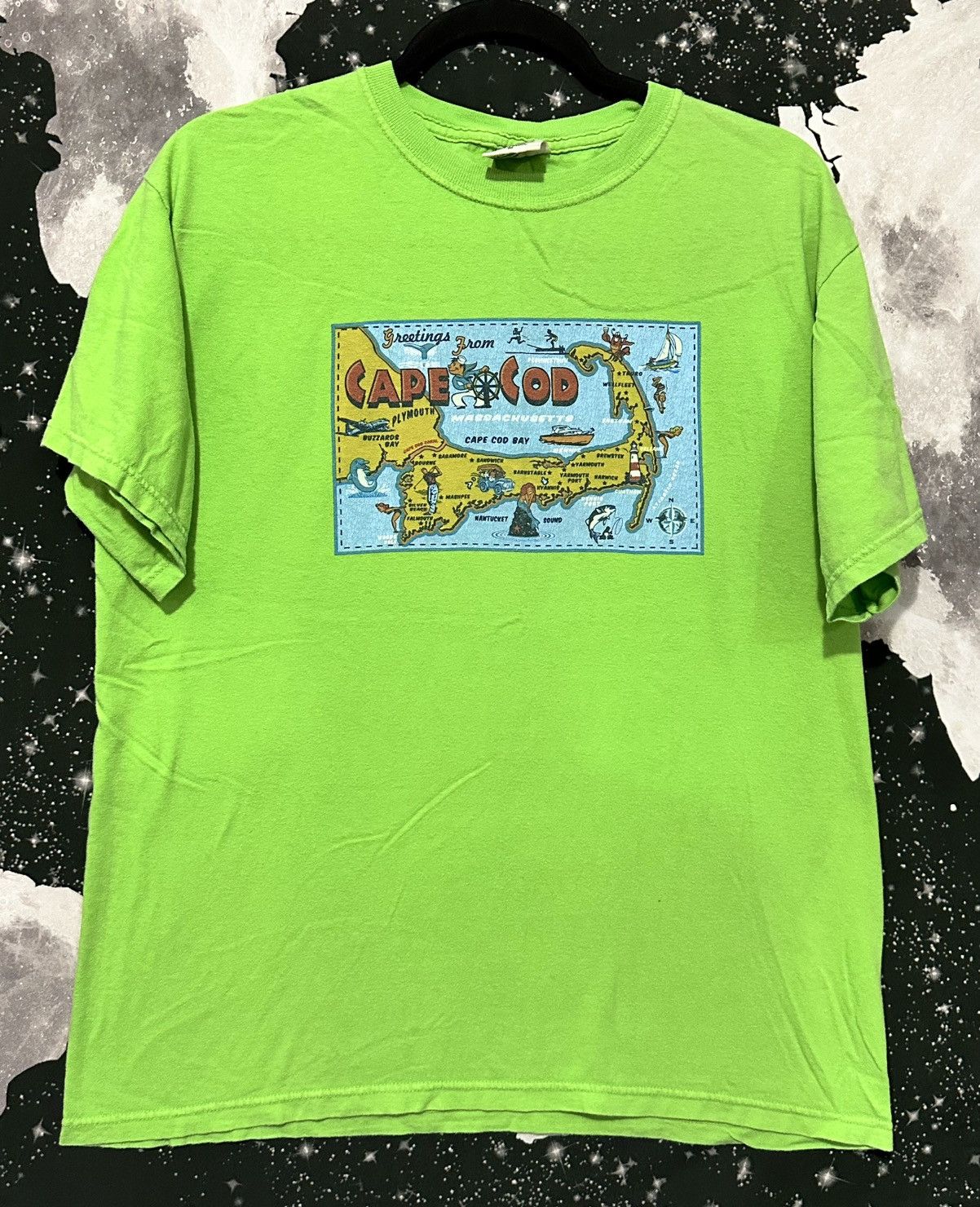 Comfort Colors Cape Cod Postcard Map shirt Size US M / EU 48-50 / 2 - 1 Thumbnail