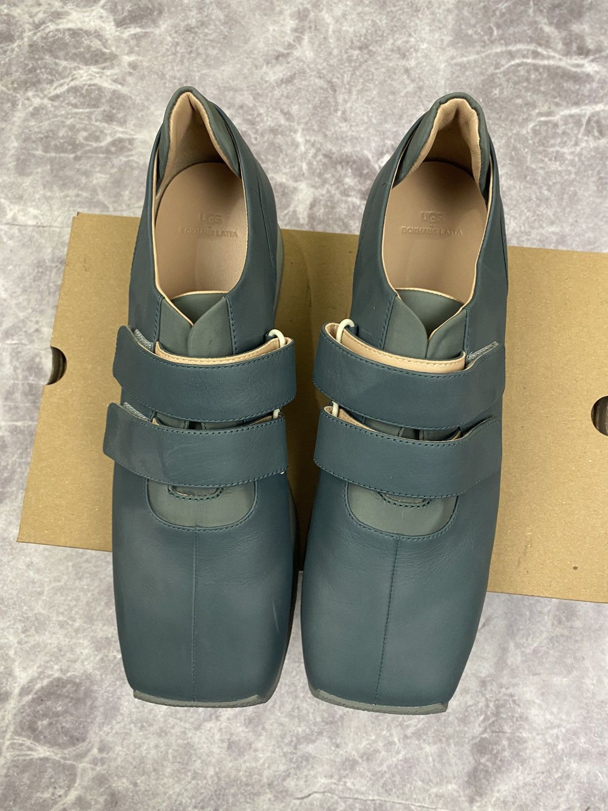Eckhaus Latta Ugg X Eghaus Latta Square Toe Leather LowTop Sneakers Size US 9.5 / EU 42-43 - 2 Thumbnail