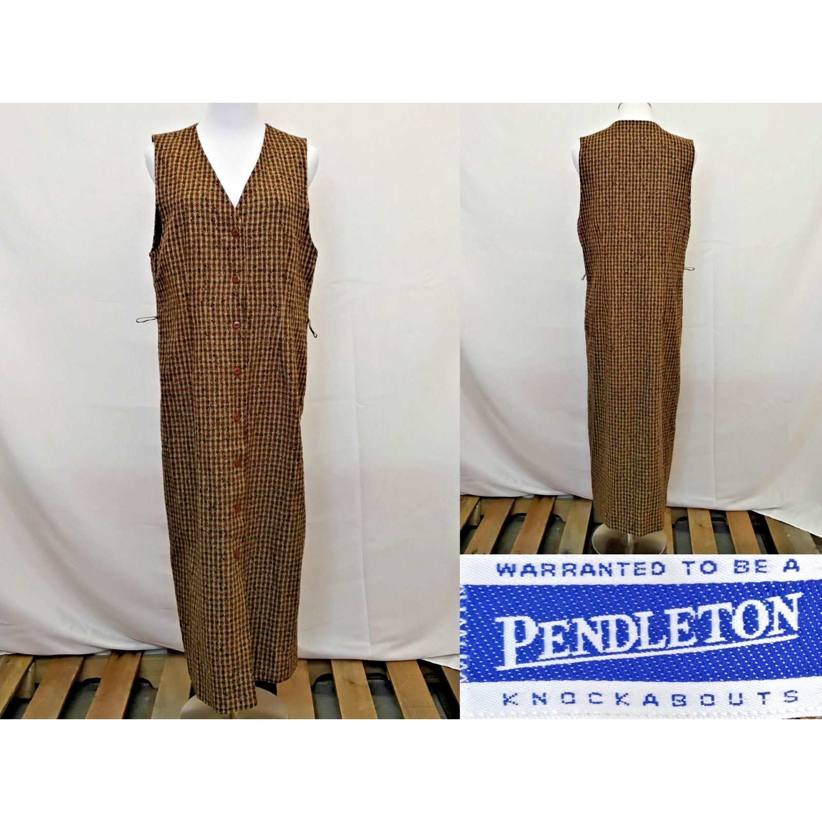 Pendleton Pendleton Knockabouts Shift Dress Women's 6 Brown VTG 1990s Size M / US 6-8 / IT 42-44 - 1 Thumbnail