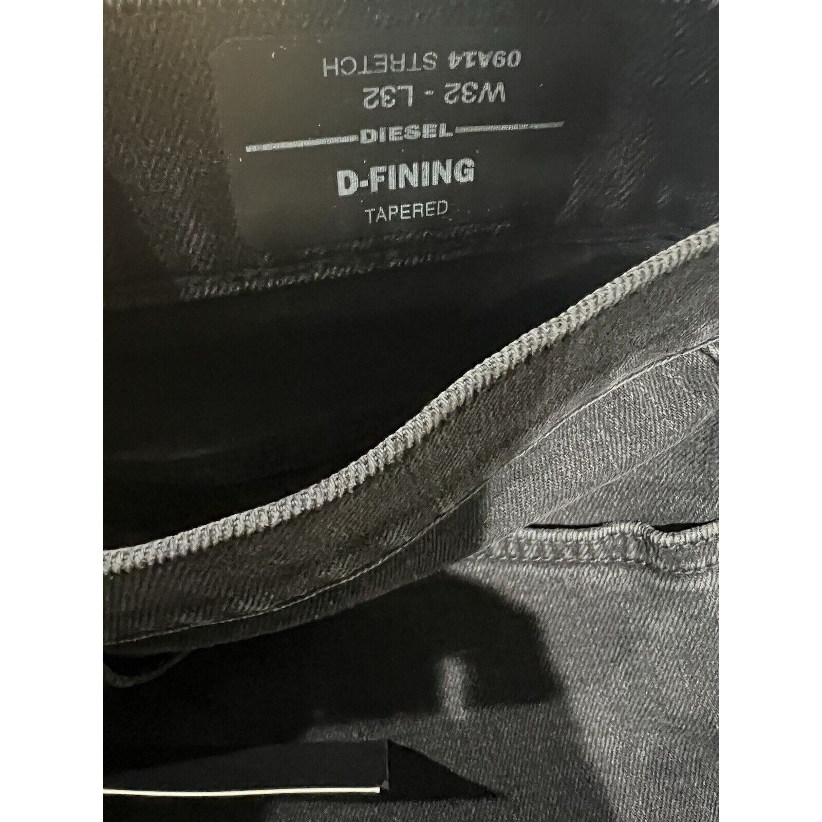 Diesel Diesel Mens D-Fining Tapered Jeans 09A14 Black Size 32/32 Size US 32 / EU 48 - 7 Thumbnail