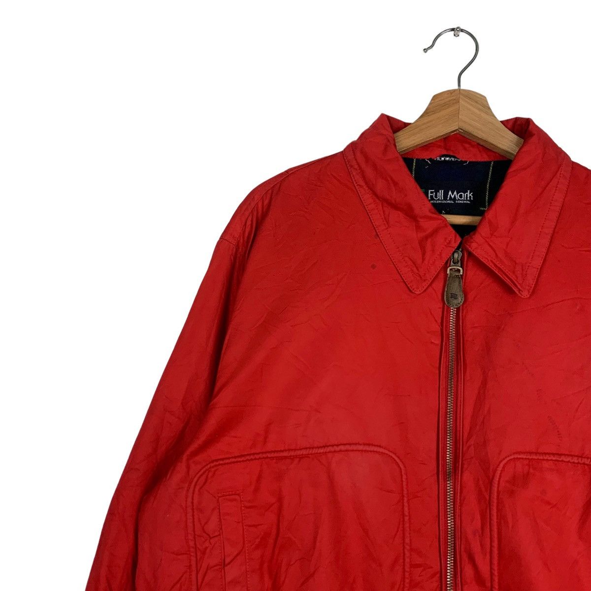 Japanese Brand Vintage FULL MARK Checked Lined Red Casual Jacket #0307-C14 Size US M / EU 48-50 / 2 - 7 Thumbnail