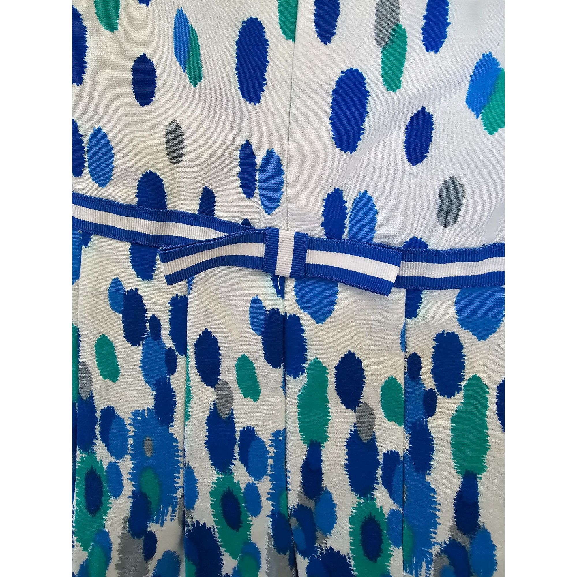 Other Perceptions Petite 8P White & Blue Polka Dot Sleeveless Dres Size M / US 6-8 / IT 42-44 - 4 Thumbnail