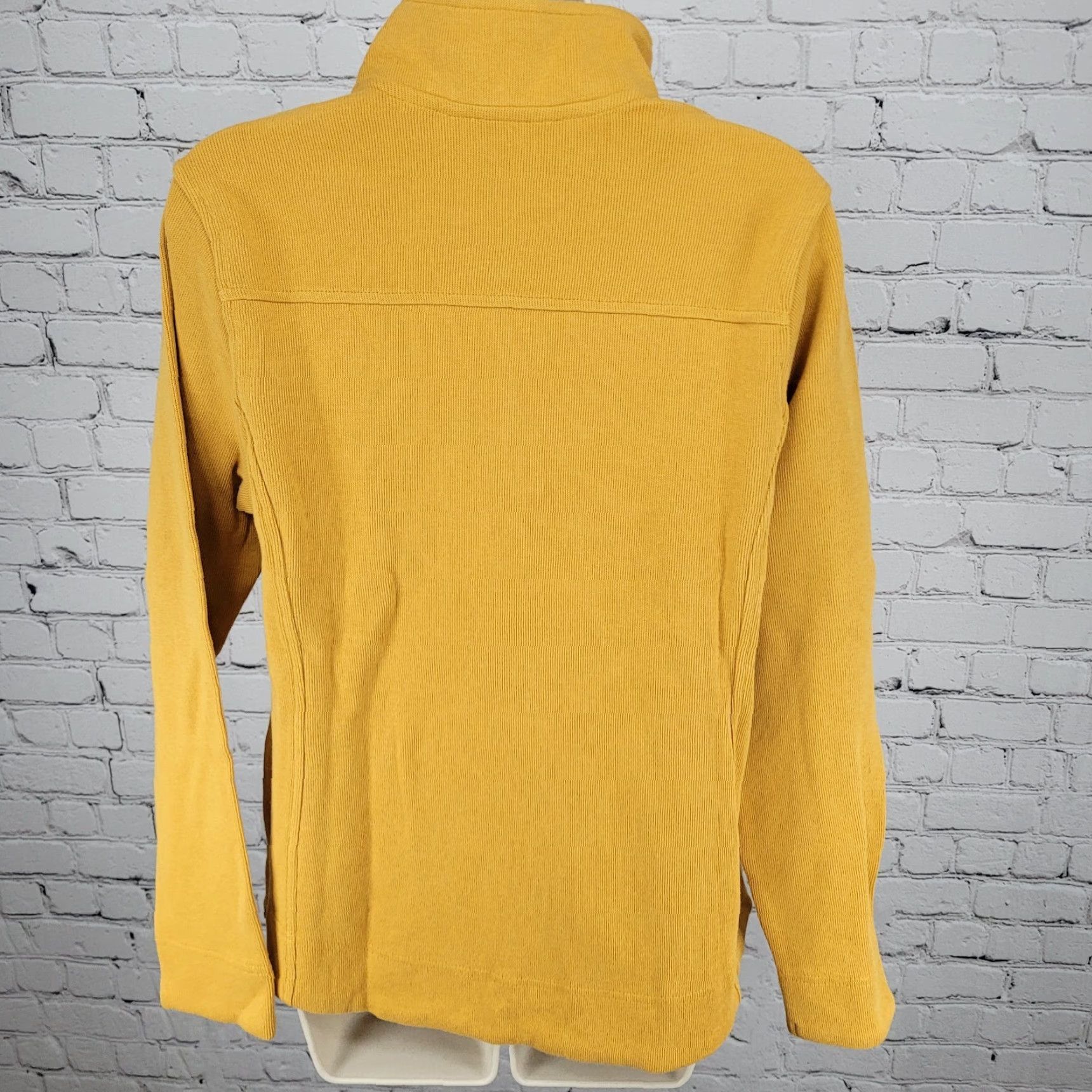 Orvis Orvis Yellow Print Trim Snap Collar Pullover Pockets Sweatshirt Women Medium M Size Size M / US 6-8 / IT 42-44 - 2 Thumbnail