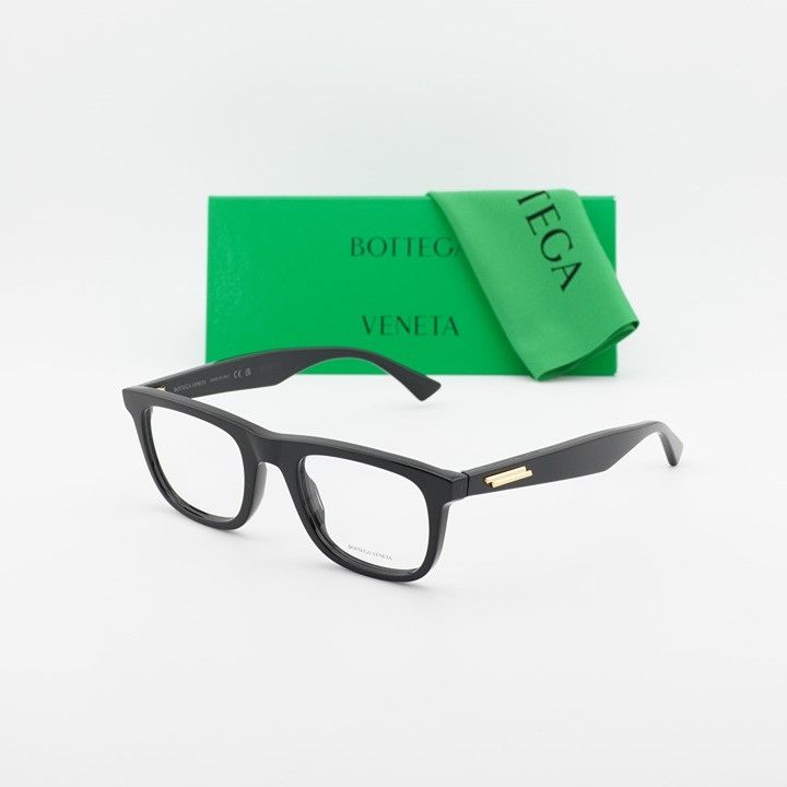 Bottega Veneta Bottega Veneta BV1129O 001 Eyeglasses Black 50mm Rectangle Size ONE SIZE - 12 Thumbnail