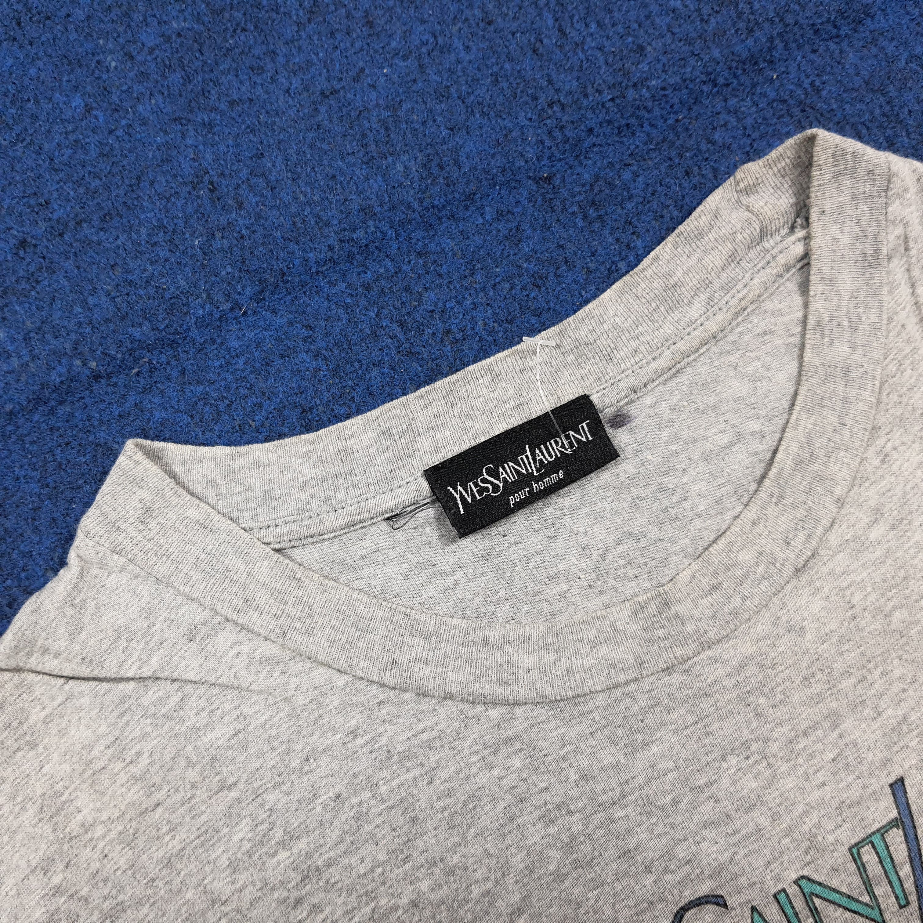 Yves Saint Laurent Vintage YSL Yves Saint Laurent Big Logo Tshirt C294N22 Size US M / EU 48-50 / 2 - 4 Thumbnail