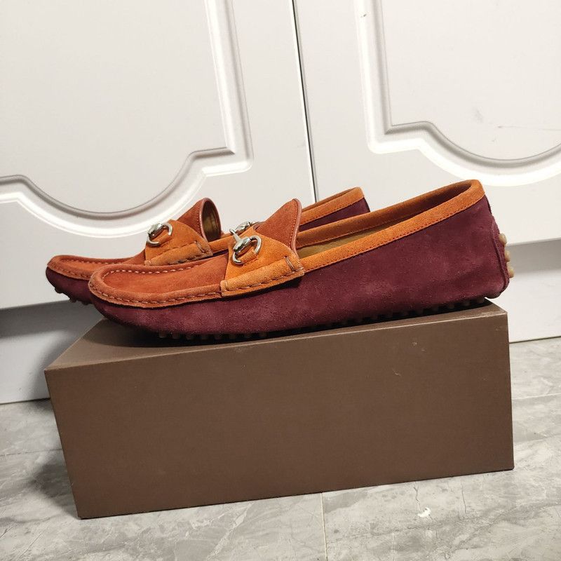 Gucci Gucci Loafers in Orange Red Suede Size US 8 / EU 41 - 1 Thumbnail
