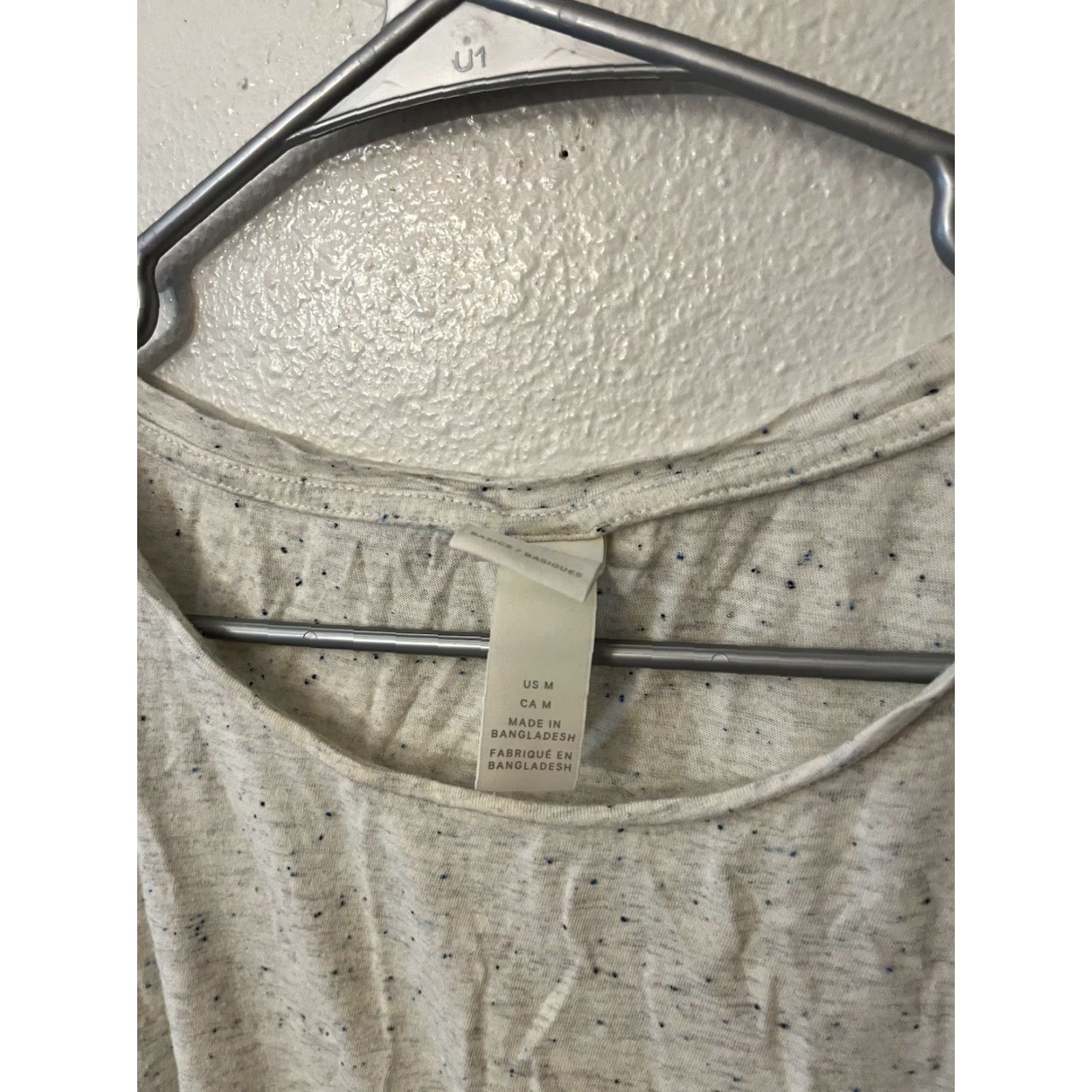 H&M H&M Brand T-Shirt Women Classic Fit Cotton Short Sleeve Round Neck Gray Solid Jersey Logo Accents Basic Style All Seasons Casual Colorful Color Gray M Size M / US 6-8 / IT 42-44 - 2 Thumbnail