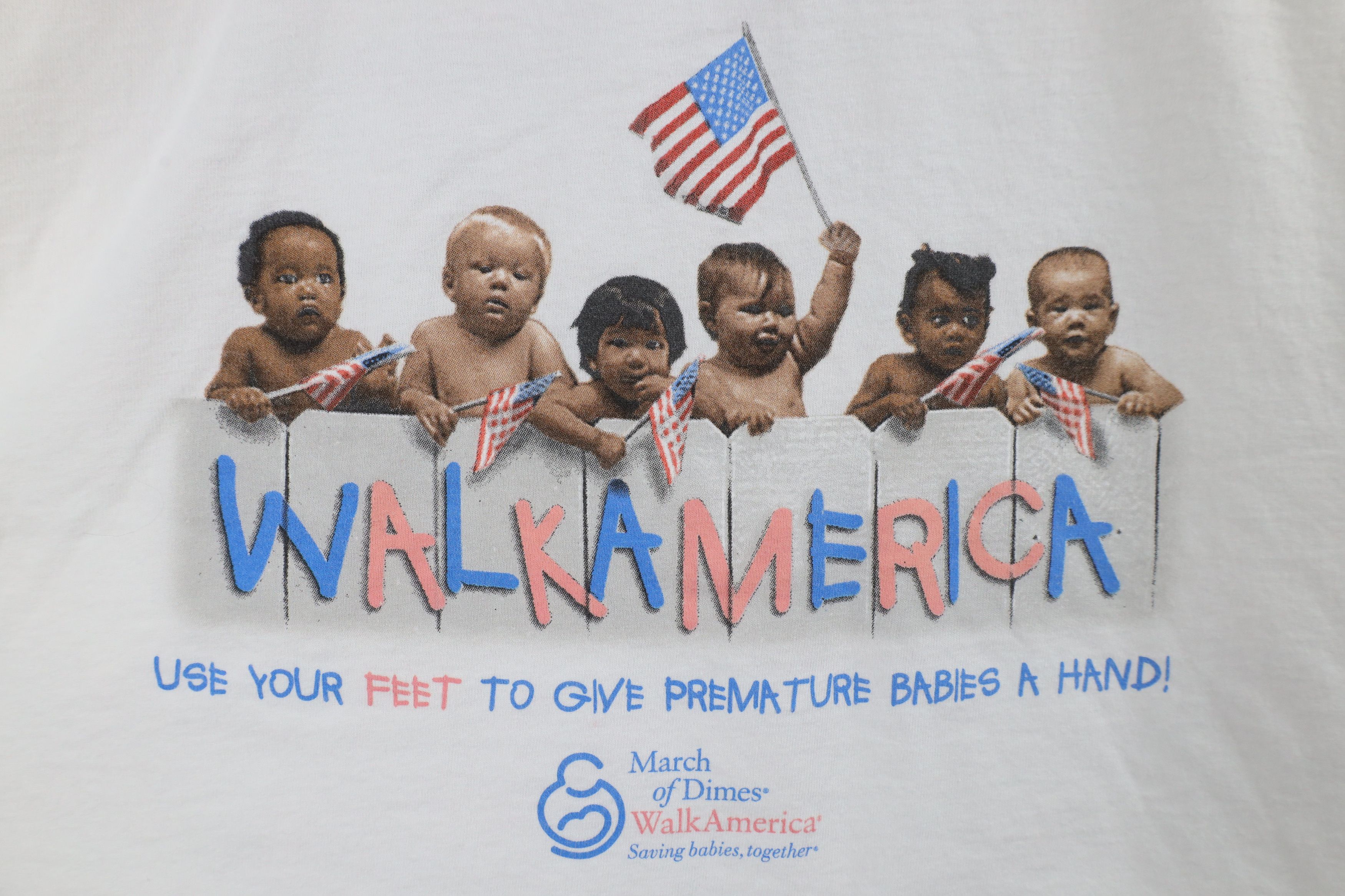 Vintage Vintage Y2K America March of Dimes Premature Baby T-Shirt Size US XL / EU 56 / 4 - 4 Thumbnail