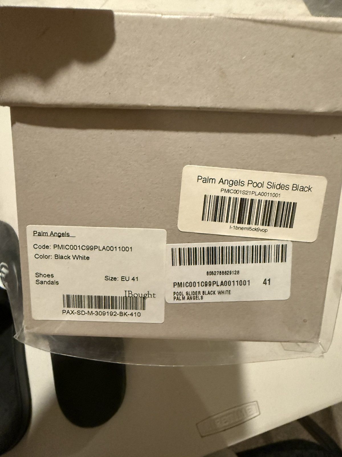Palm Angels white on black slides | palm angels Size US 8 / EU 41 - 4 Thumbnail
