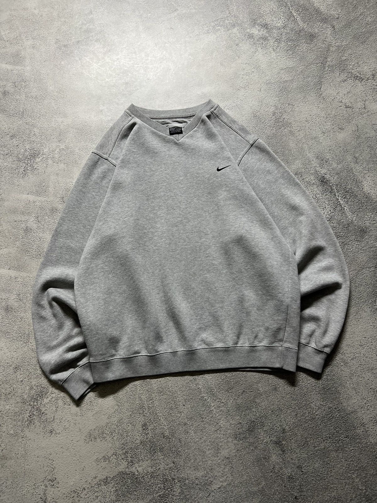 Nike × Vintage Vintage Y2k Nike 🩶 Mini Swoosh Basic Blank Sweatshirt 90’s Size US S / EU 44-46 / 1 - 1 Thumbnail