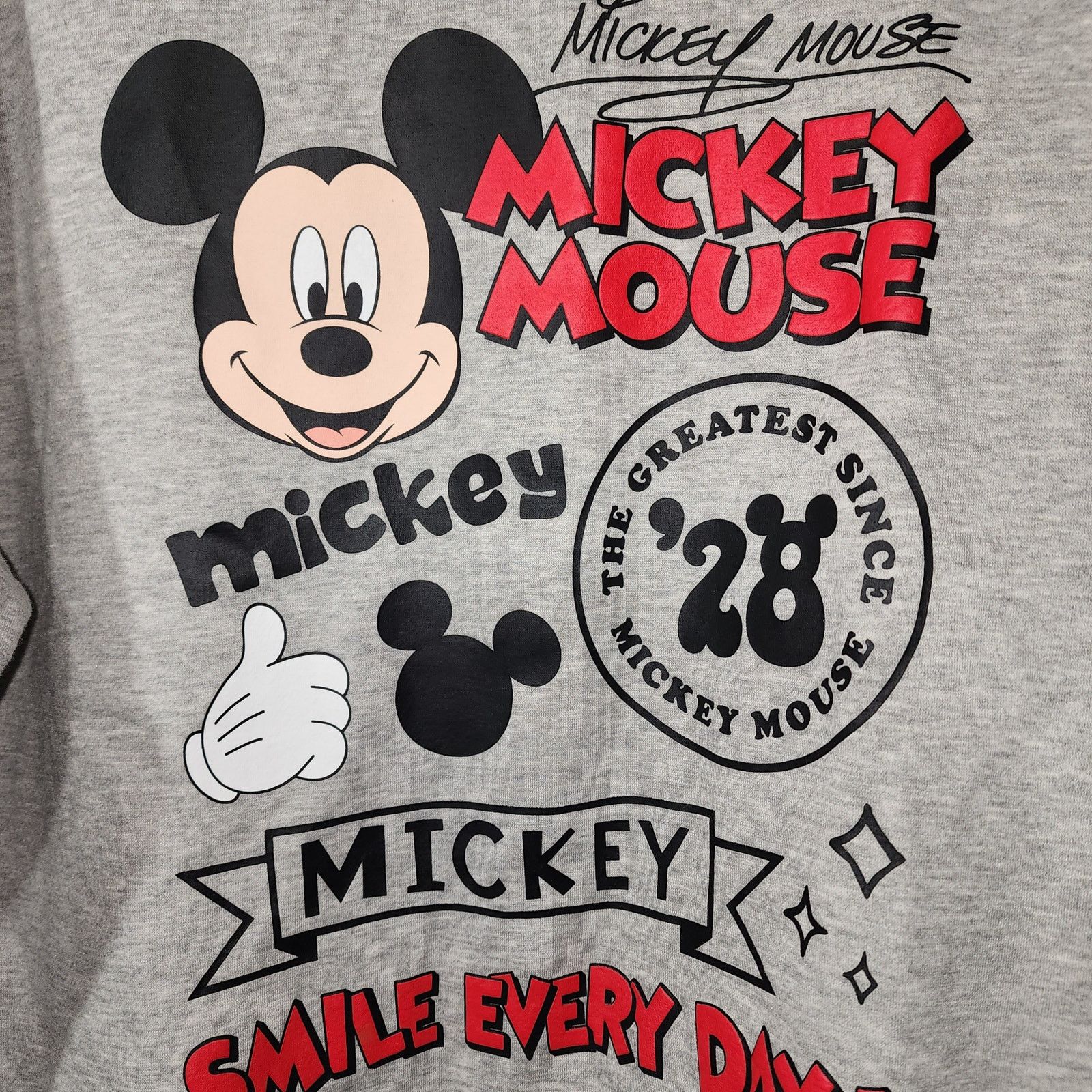 Disney Mickey mouse ''Smile every day! ''sweatshirt men's XL Size XL / US 12-14 / IT 48-50 - 6 Thumbnail